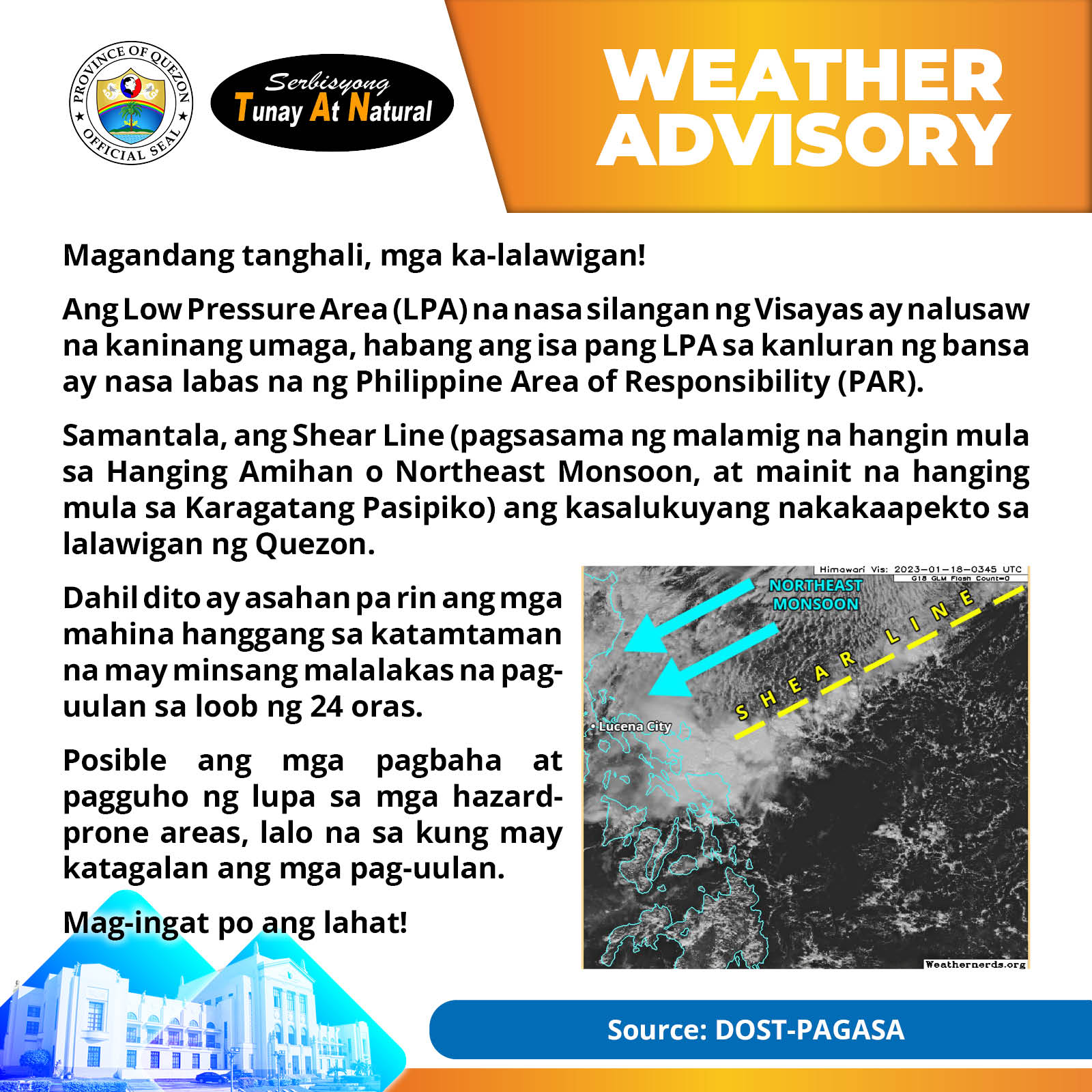 Weather Advisory | January 18, 2023