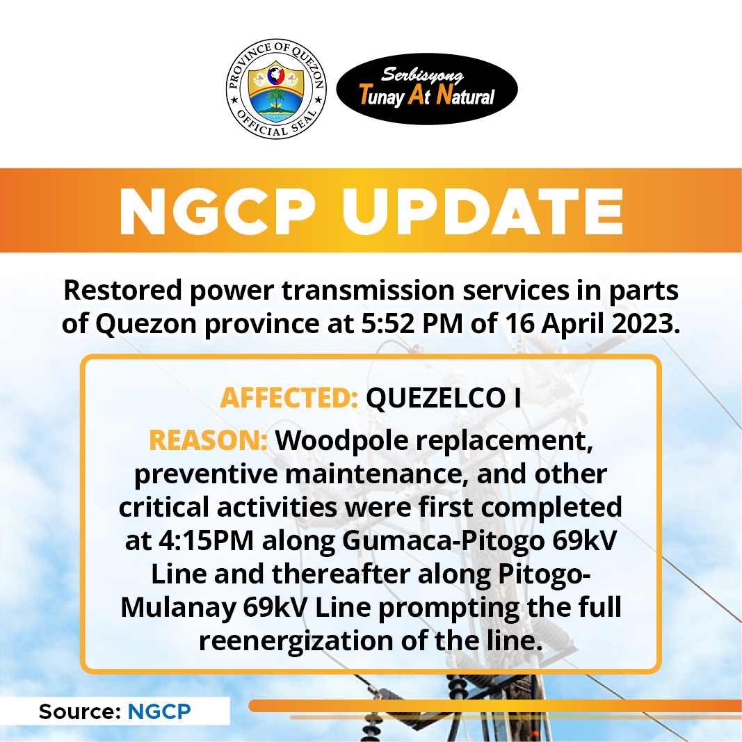 NGCP UPDATE | April 16, 2023