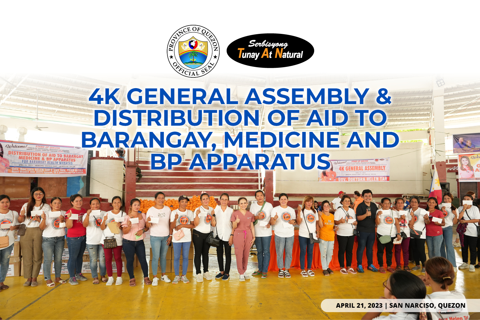 4k General Assembly & Distribution of AID to Barangay, Medicine and BP Apparatus | April 21, 2023