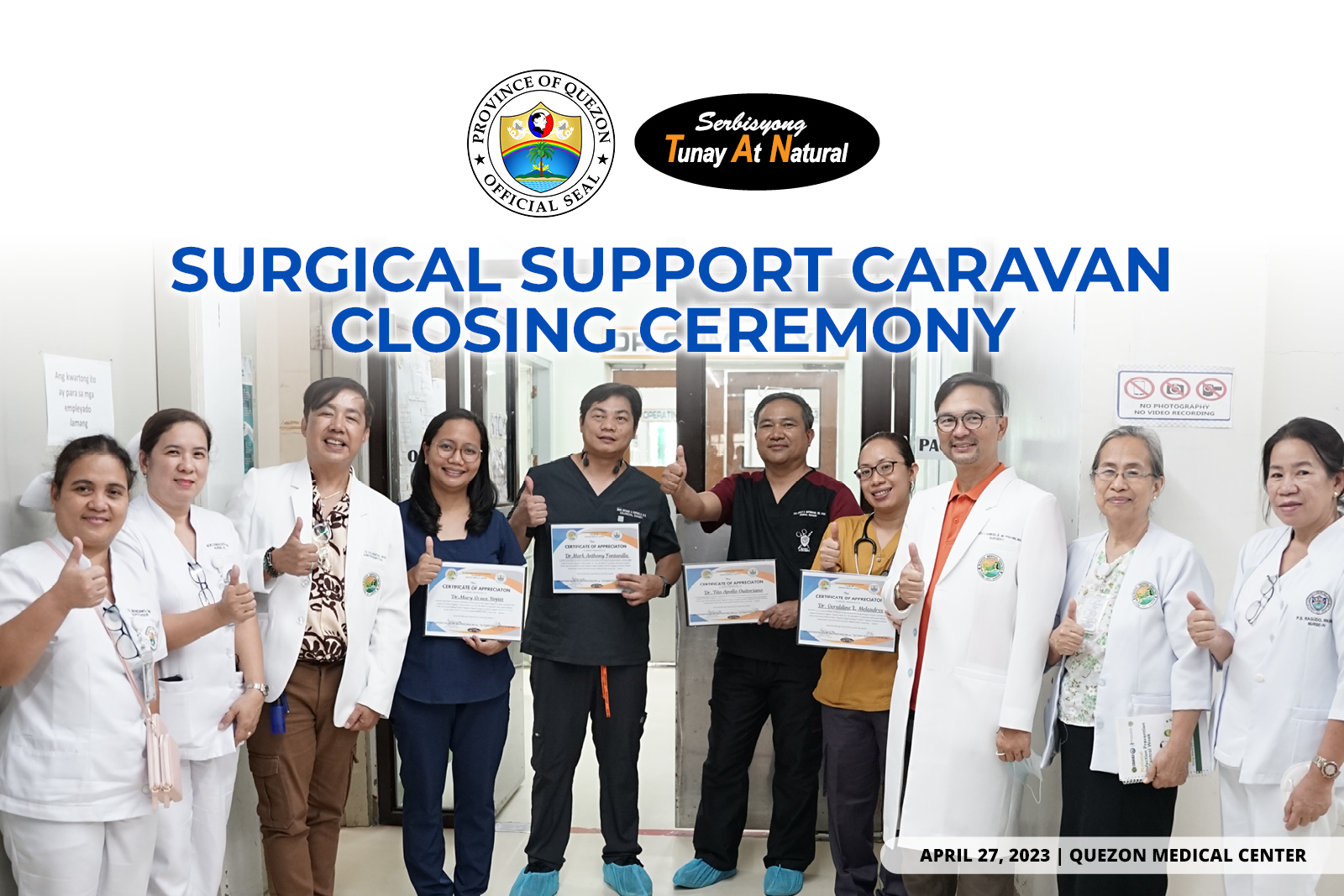 Surgical Support Caravan Closing Ceremony | April 27, 2023