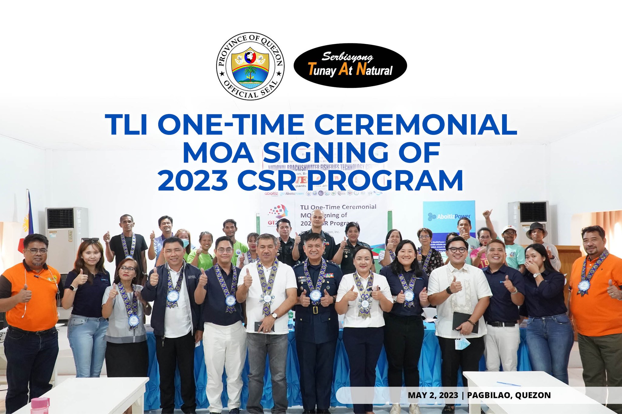 TLI One-time Ceremonial MOA Signing of 2023 CSR Program | May 02, 2023