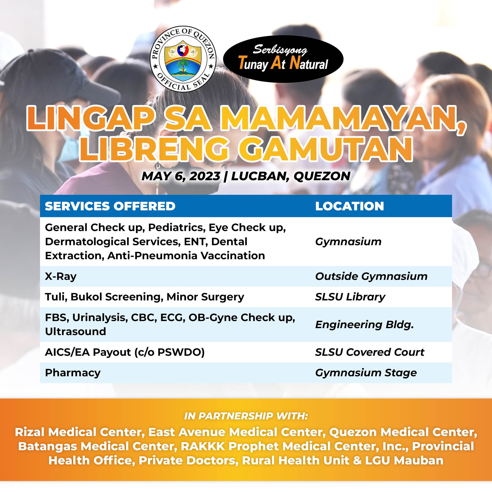 Lingap sa Mamamayan, Libreng Gamutan – Lucban, Quezon | May 06, 2023