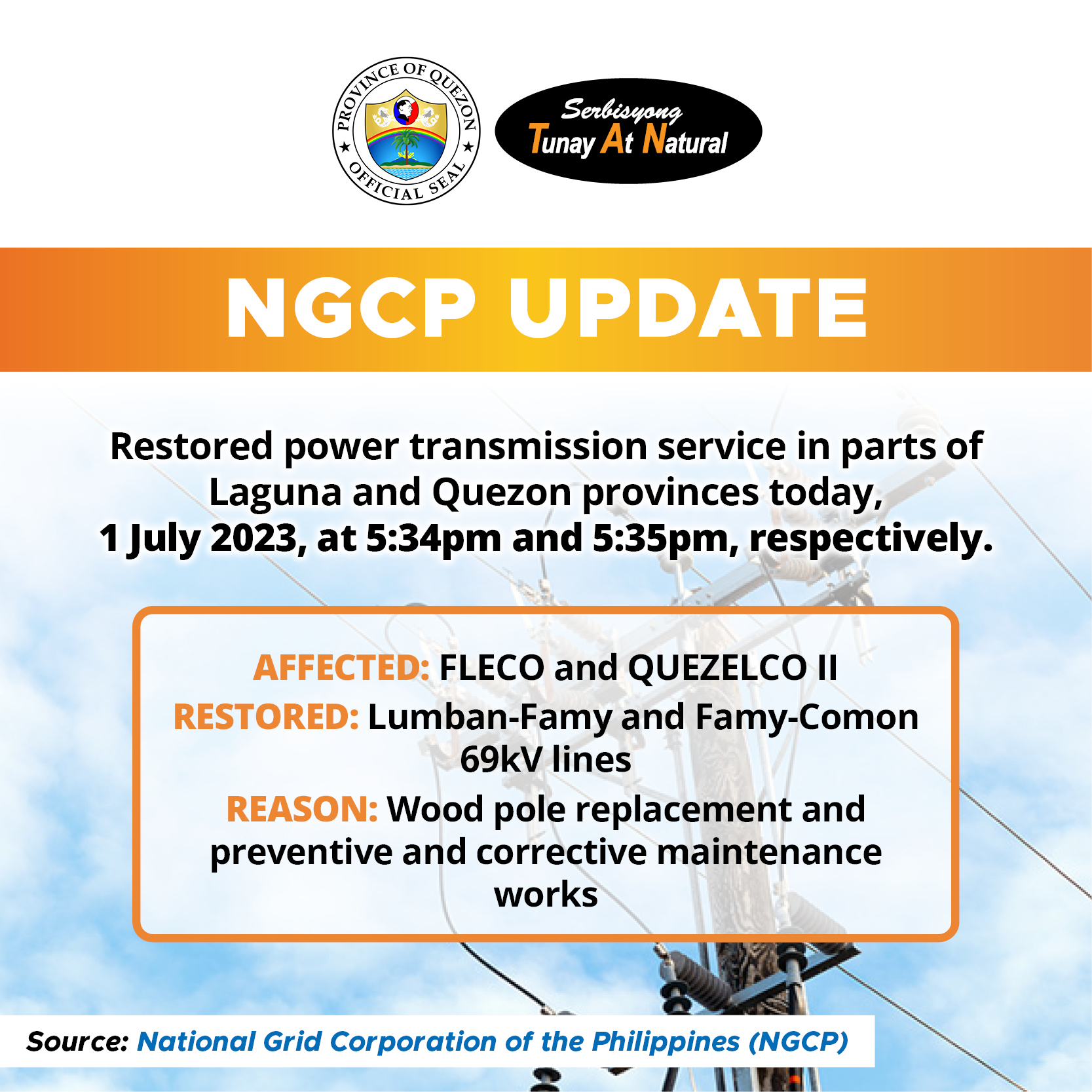 NGCP UPDATE | July 01, 2023