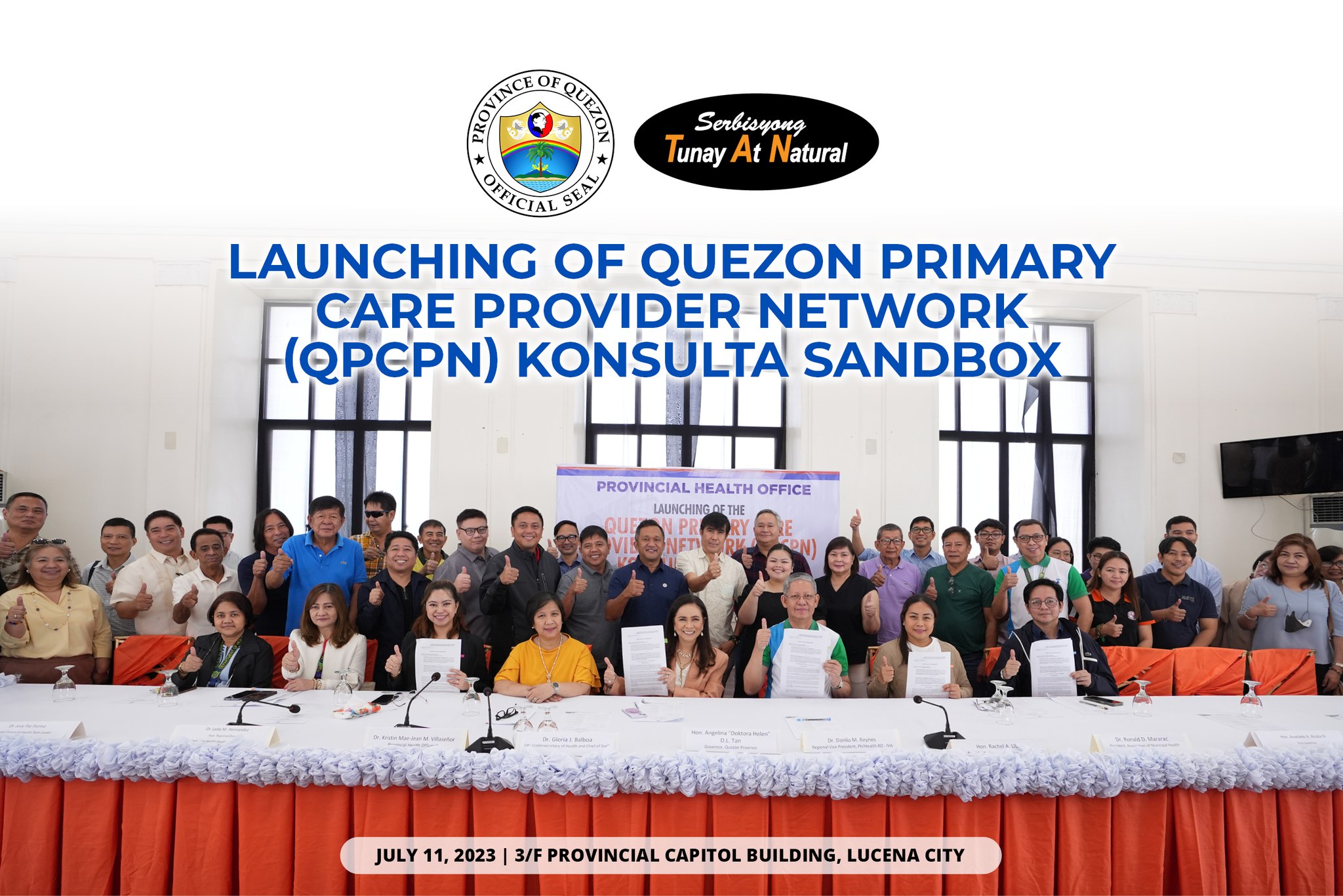 Launching of Quezon Primary Care Provider Network (QPCPN) Konsulta Sandbox | July 11, 2023