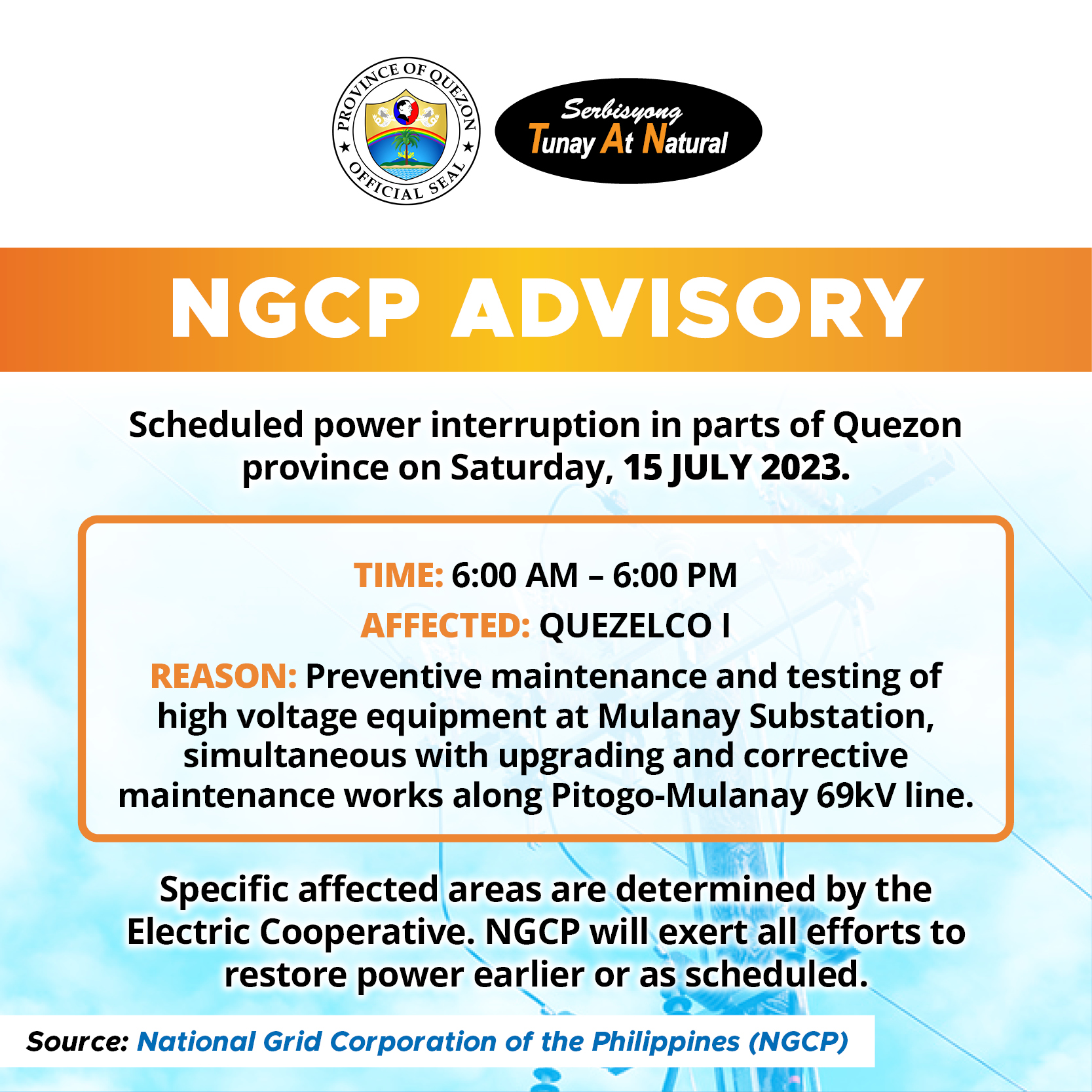 NGCP ADVISORY