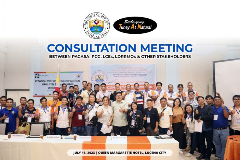 Consultation Meeting Between PAGASA, PCG, LCEs, LDRRMOs & Other Stakeholders | July 18, 2023