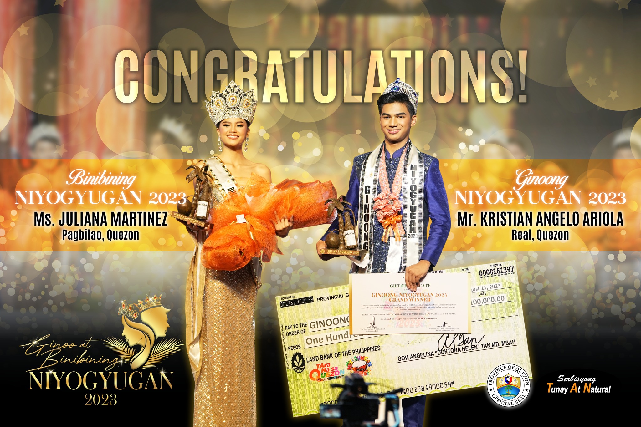 Congratulations to our Ginoo and Binibining Niyogyugan 2023 Winners