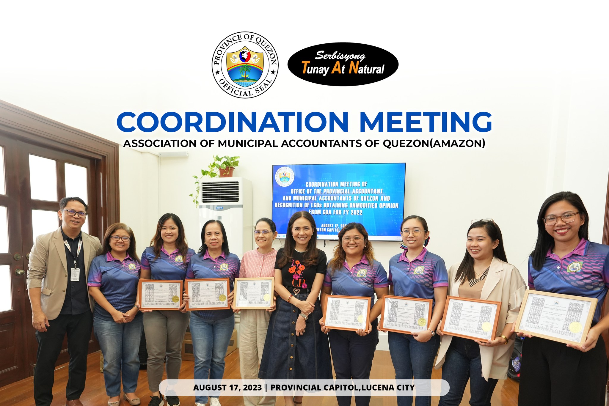 Coordination Meeting Association of Municipal Accountants of Quezon (AMAZON) | August 17, 2023