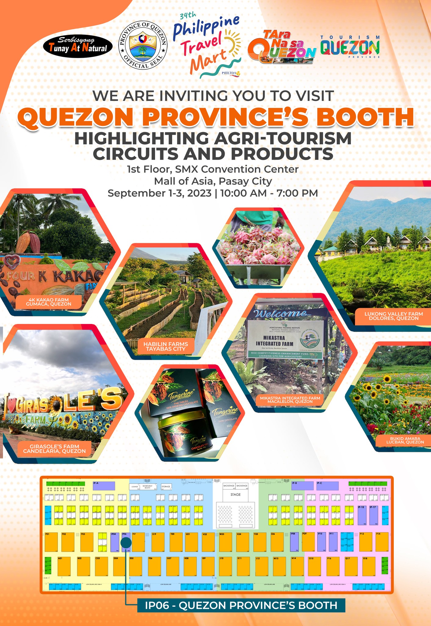 Quezon Province’s Booth Highlighting Agri-Tourism Circuits and Products – September 1-3, 2023 at SMX Convention Center