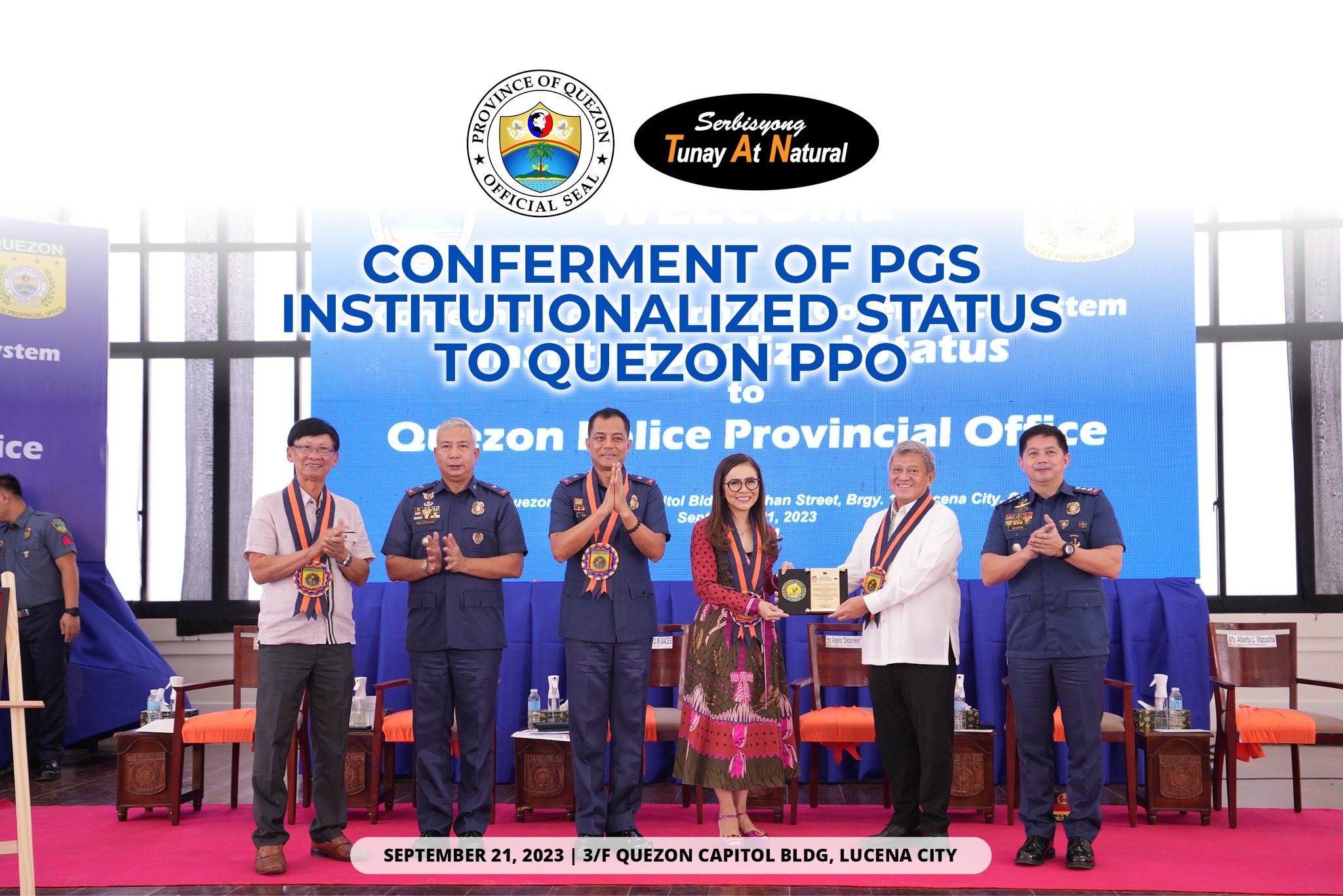 Conferment of PGS Institutionalized Status to Quezon PPO | September 21, 2023