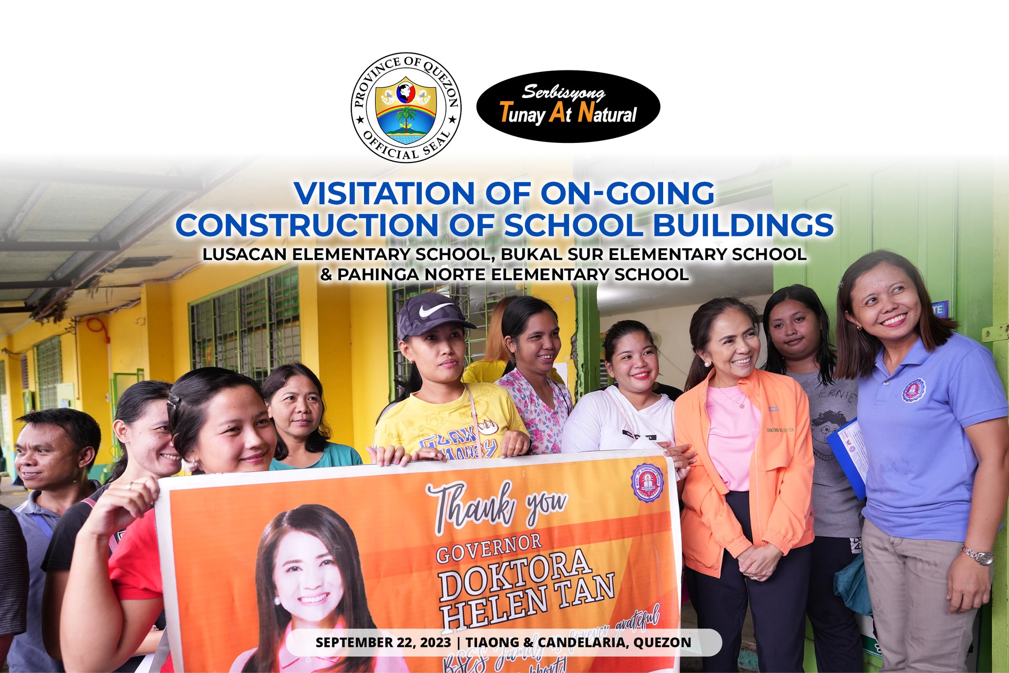 Visitation of On-Going Construction of School Buildings – Lucasan Elementary School, Bukal Sur Elementary School & Pahinga Norte Elementary School | September 22, 2023
