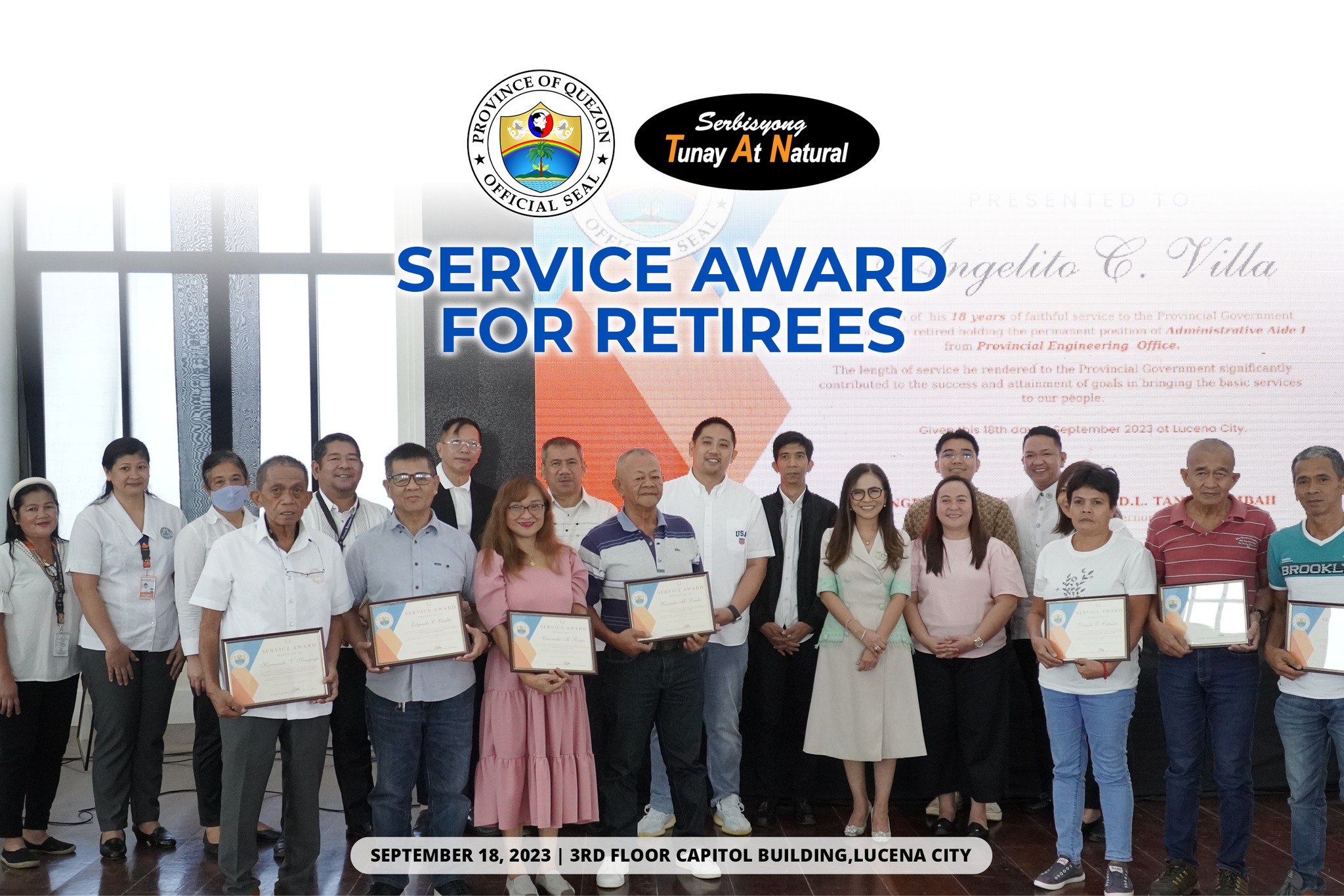 Service Award for Retirees | September 18, 2023