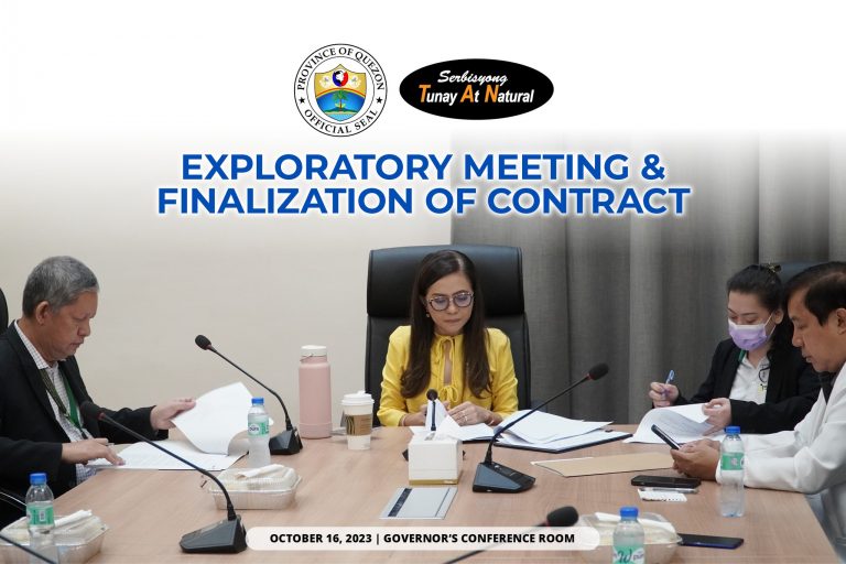 Exploratory Meeting & Finalization of Contract | October 16, 2023