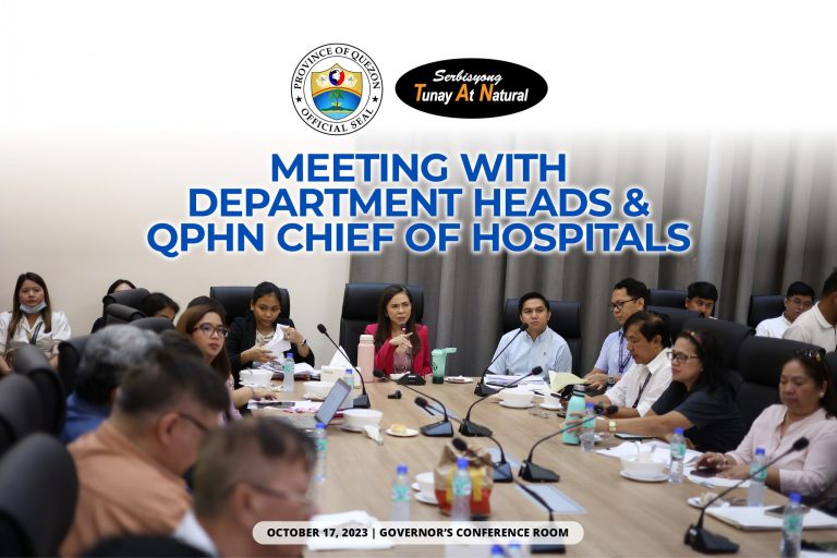 Meeting with Department Heads & QPHN Chief of Hospitals | October 17, 2023