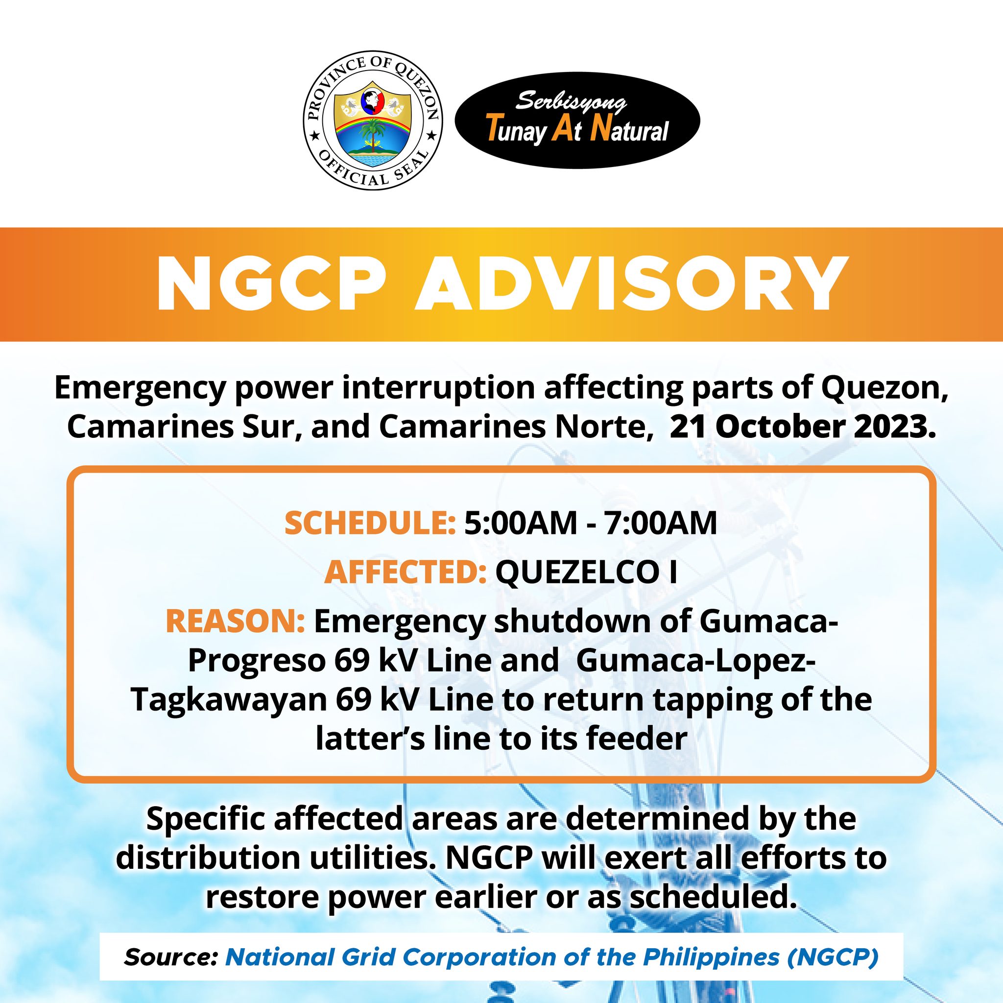 NGCP Advisory