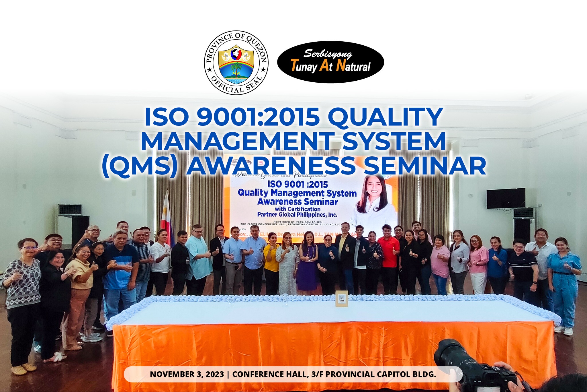 ISO 9001:2015 Quality Management System (QMS) Awareness Seminar | November 03, 2023