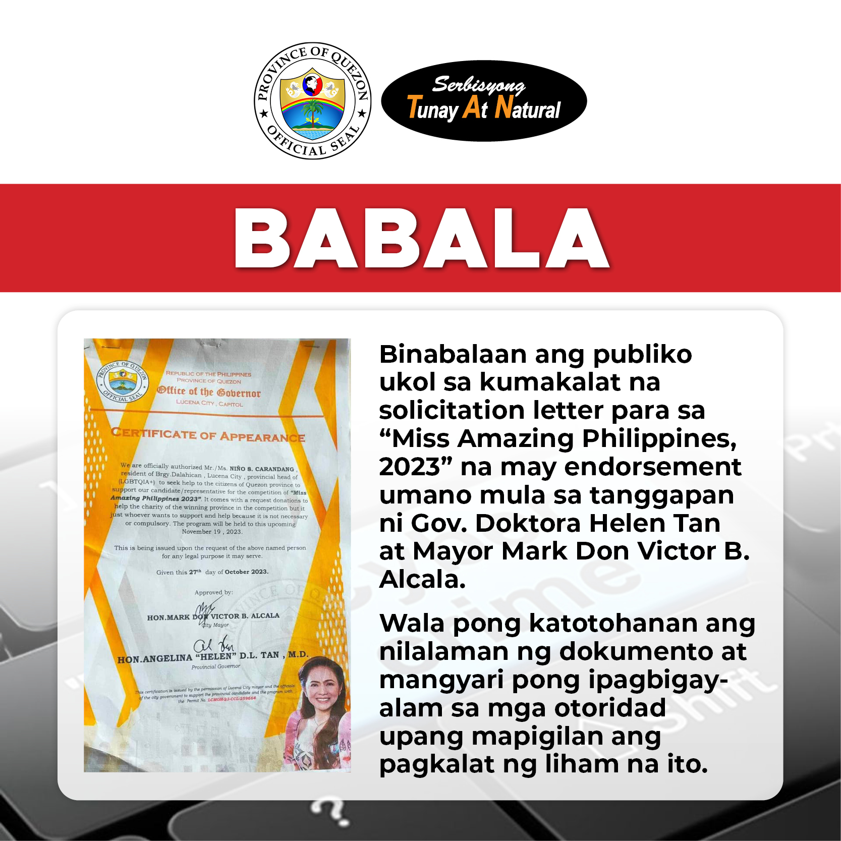 BABALA – “Miss Amazing Philippines, 2023″