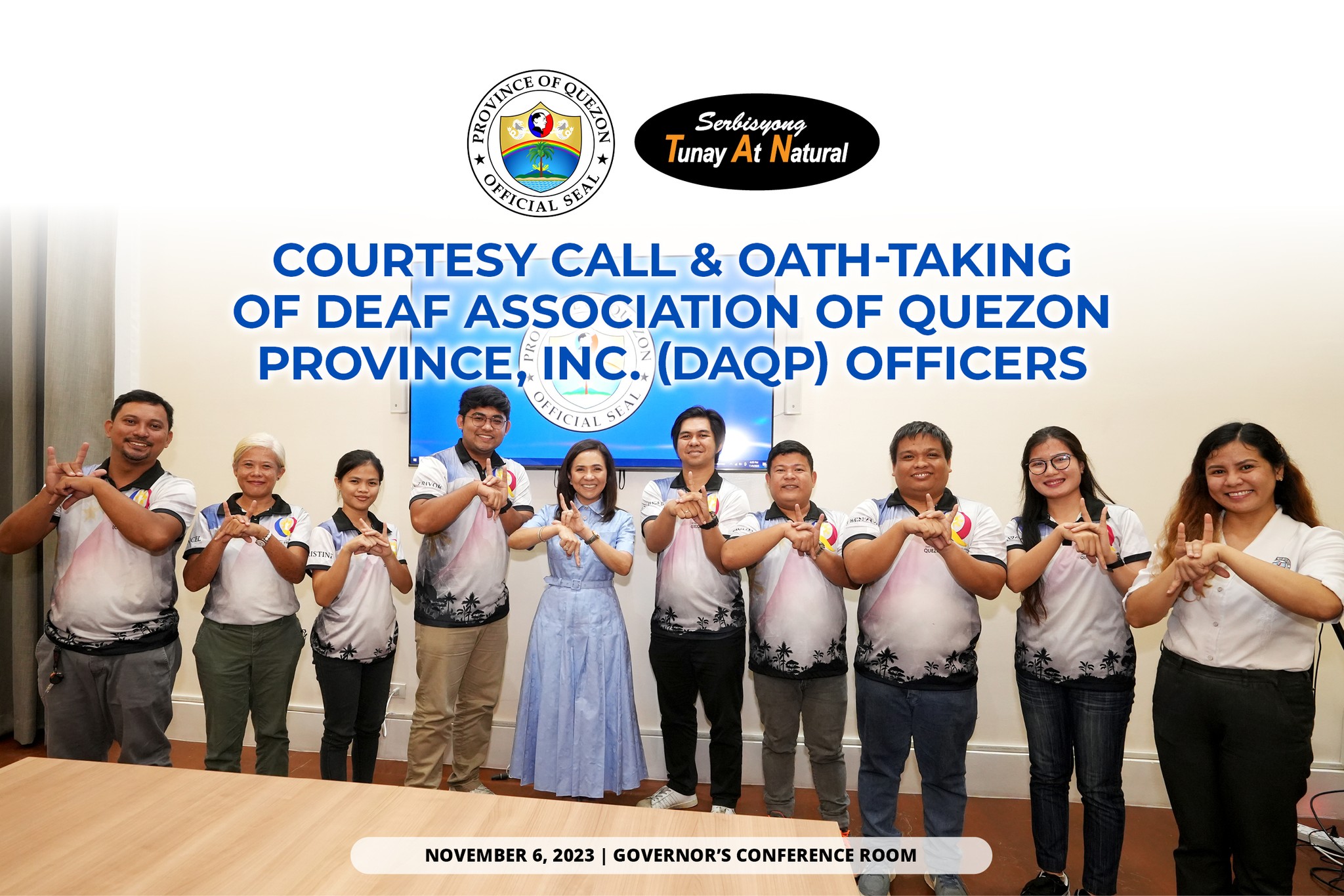 Courtesy Call & Oath-Taking of Deaf Association of Quezon Province, Inc. (DAQP) Officers | November 6, 2023