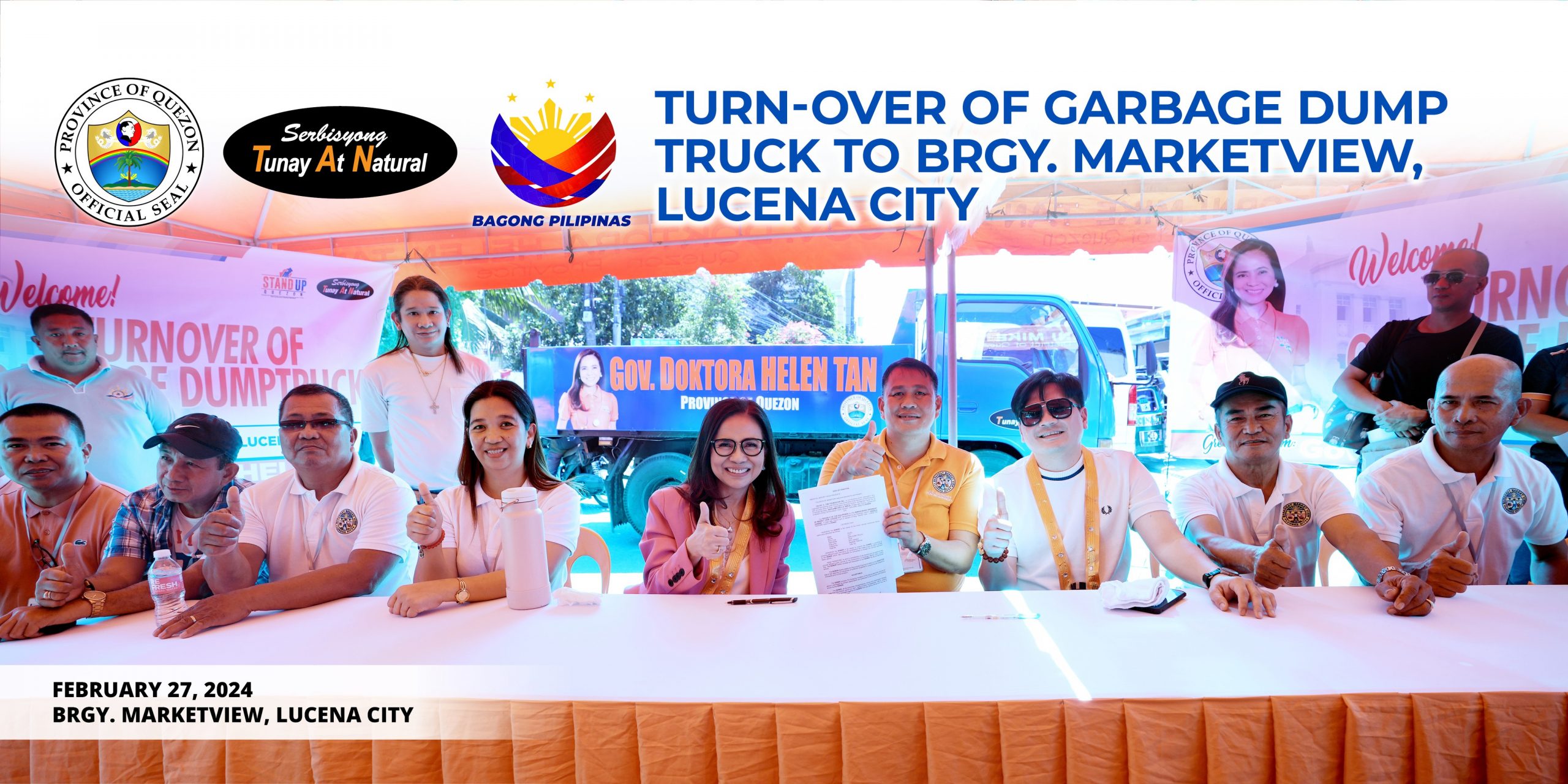 Turn-over of Garbage Dump Truck to Brgy. Marketview, Lucena City | February 27, 2024