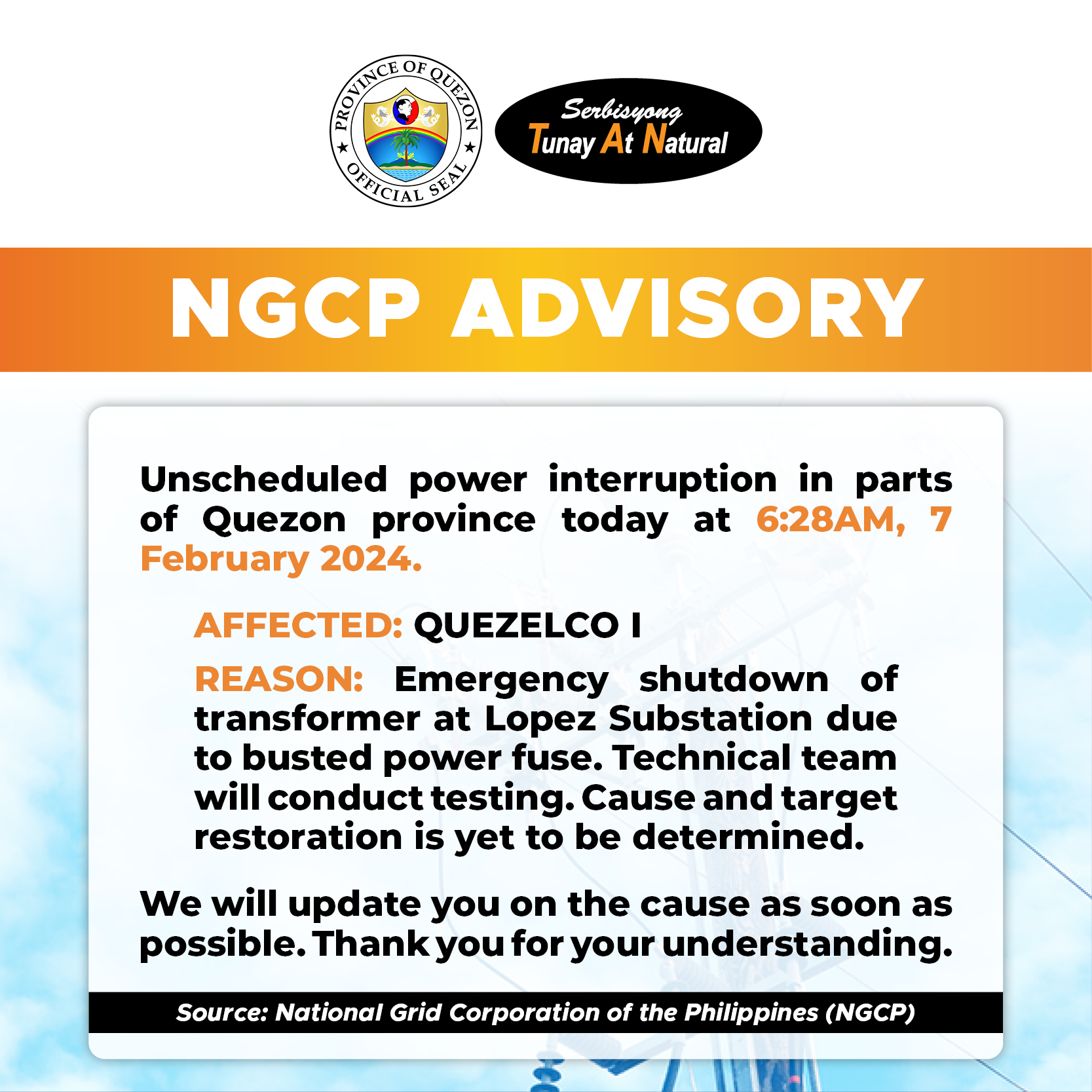 NGCP Advisory