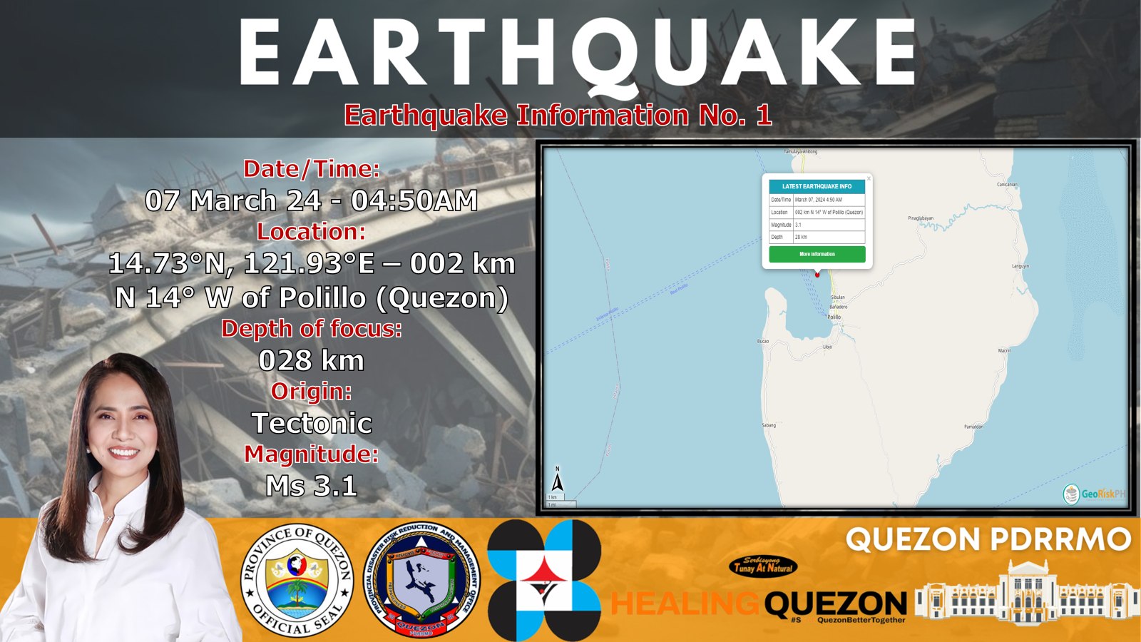 Earthquake Information No.1 | March 07, 2024