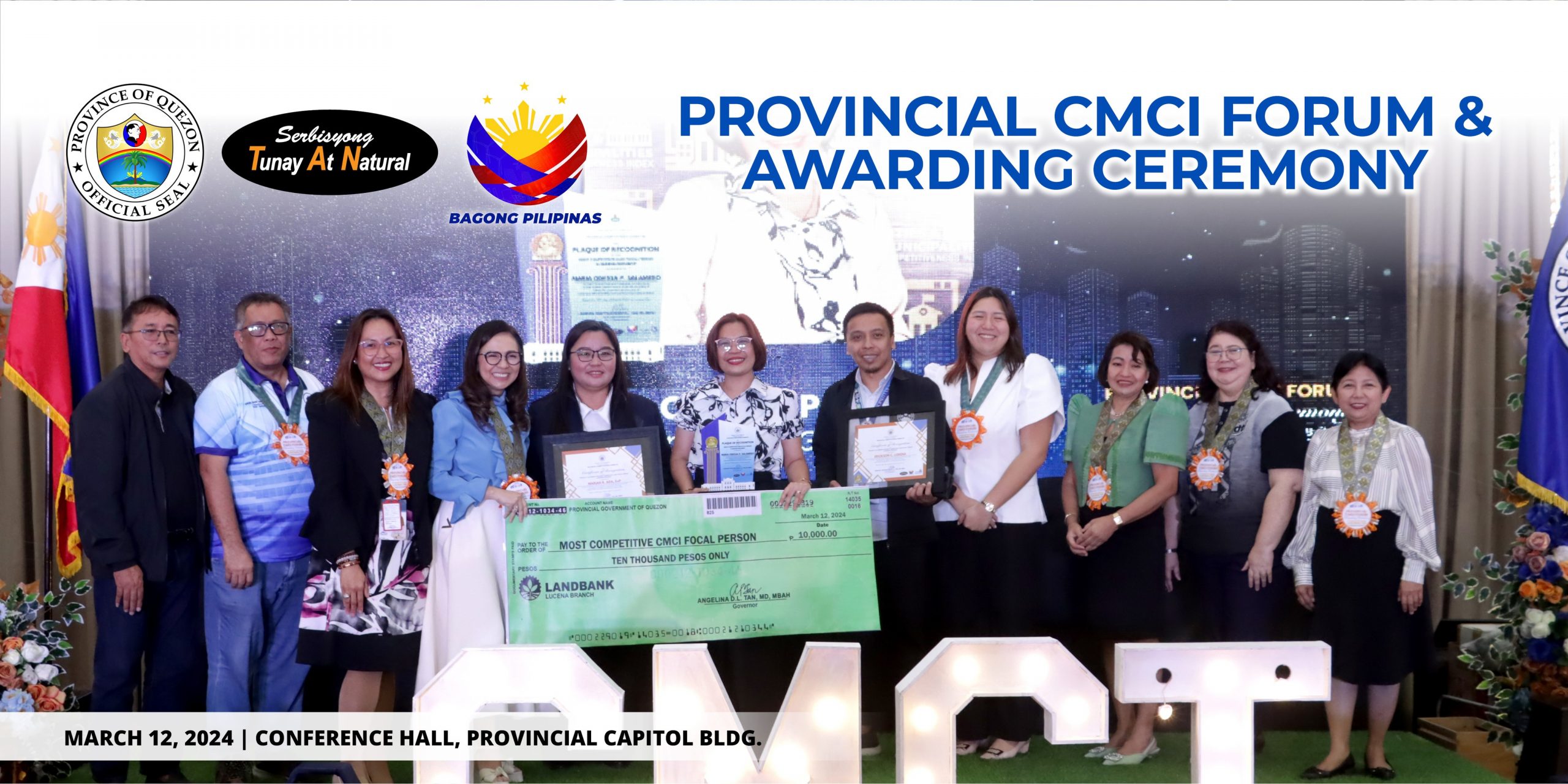 Provincial CMCI Forum & Awarding Ceremony | March 12, 2024