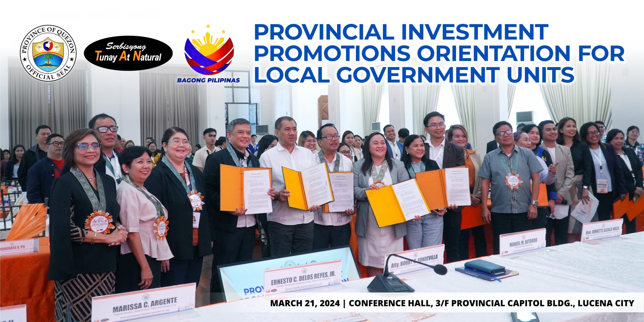 Provincial Investment Promotions Orientation for Local Government Units | March 21, 2024