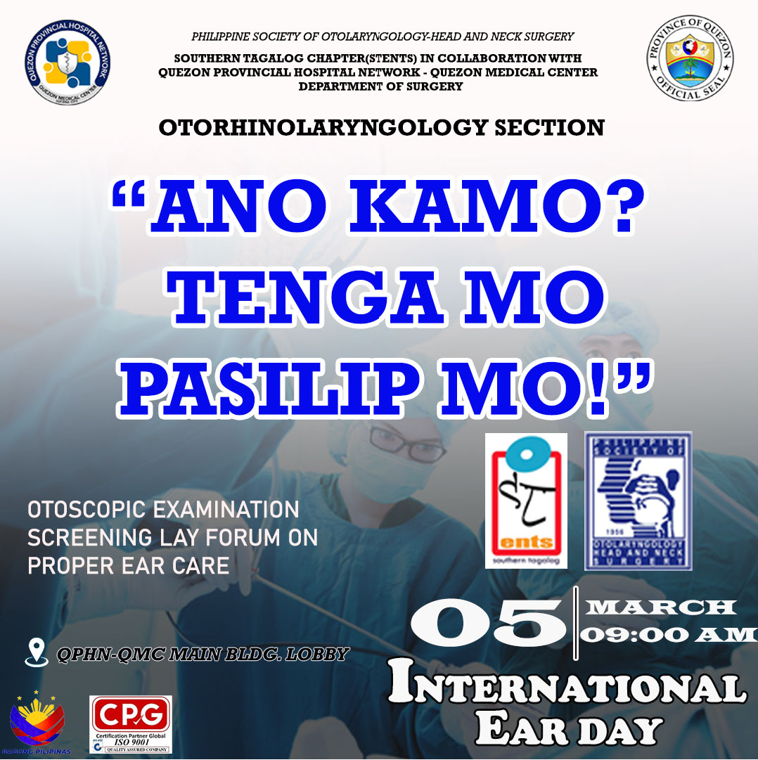 Otorhinolaryngology Section “Ano Kamo Tenga Mo Pasilip mo!” | March 1, 2024