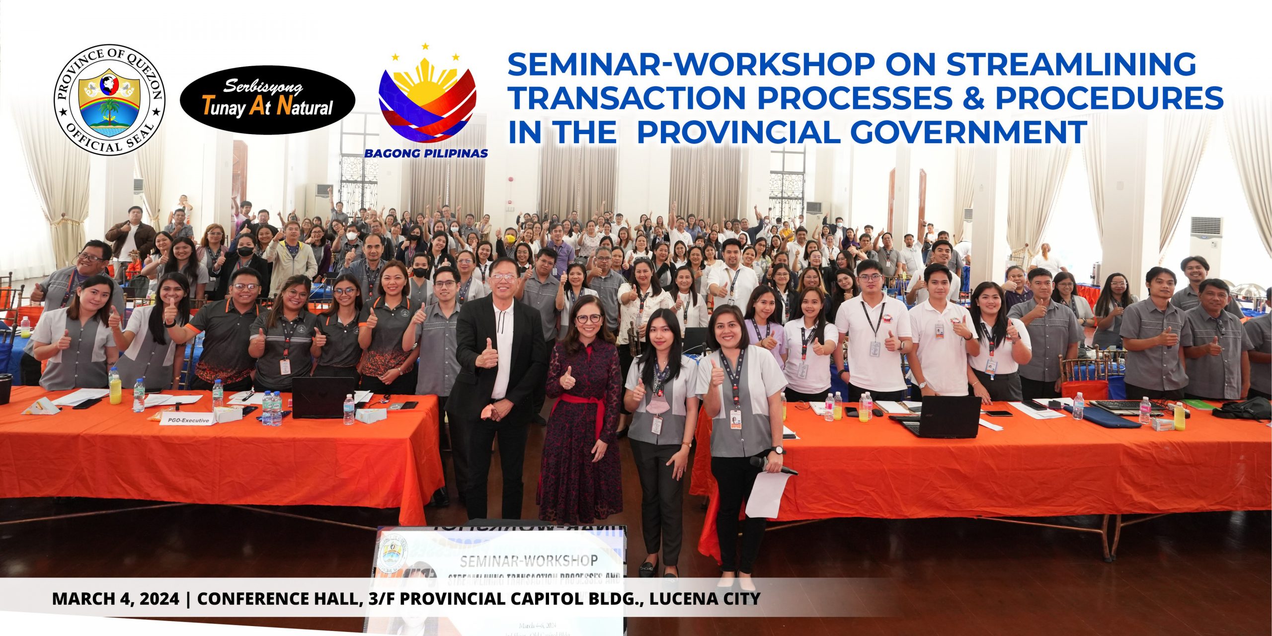 Workshop on Streamlining Transaction Processes & Procedures in the Provincial Government | March 4, 2024