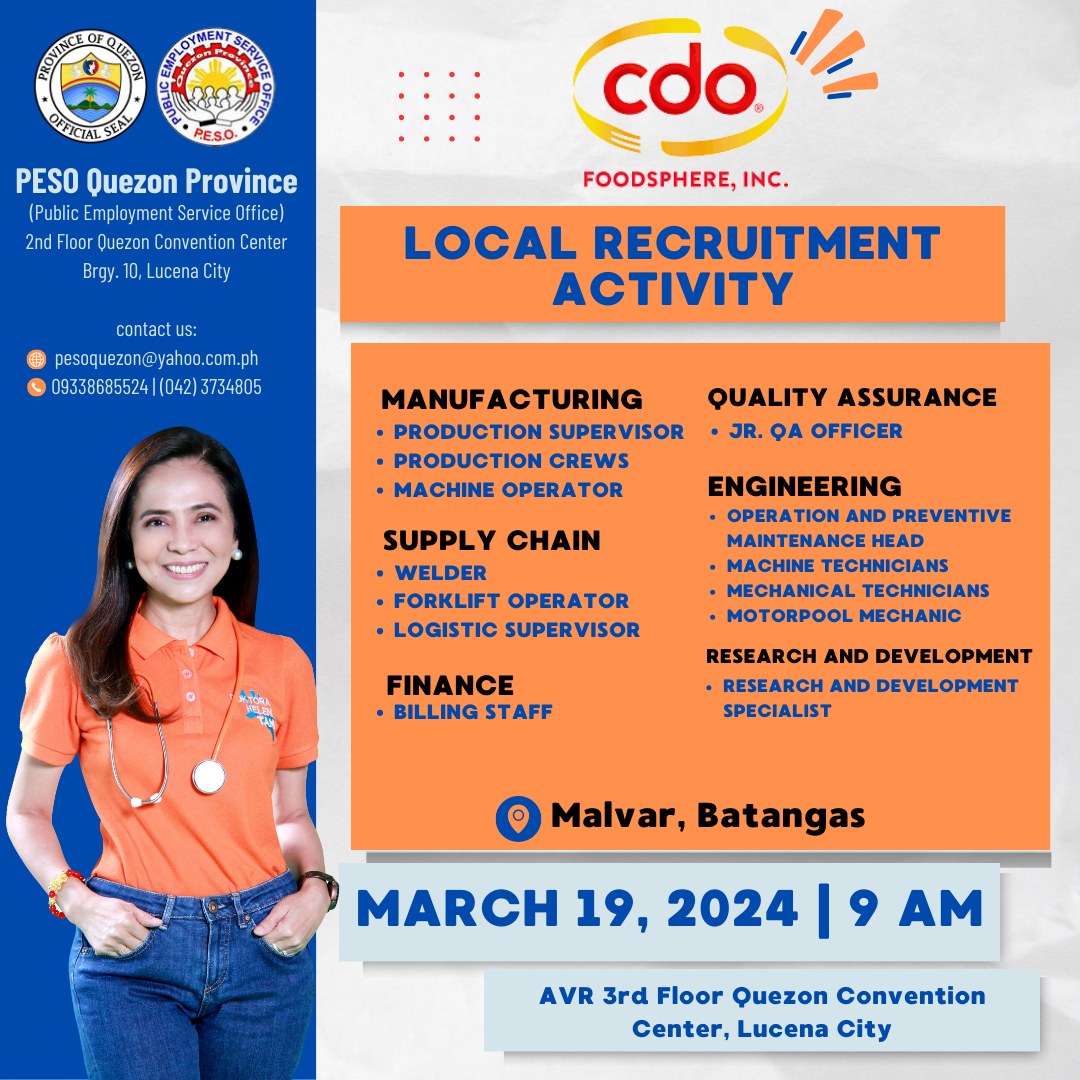 Local Recruitment Activity – March 19, 2024 9am