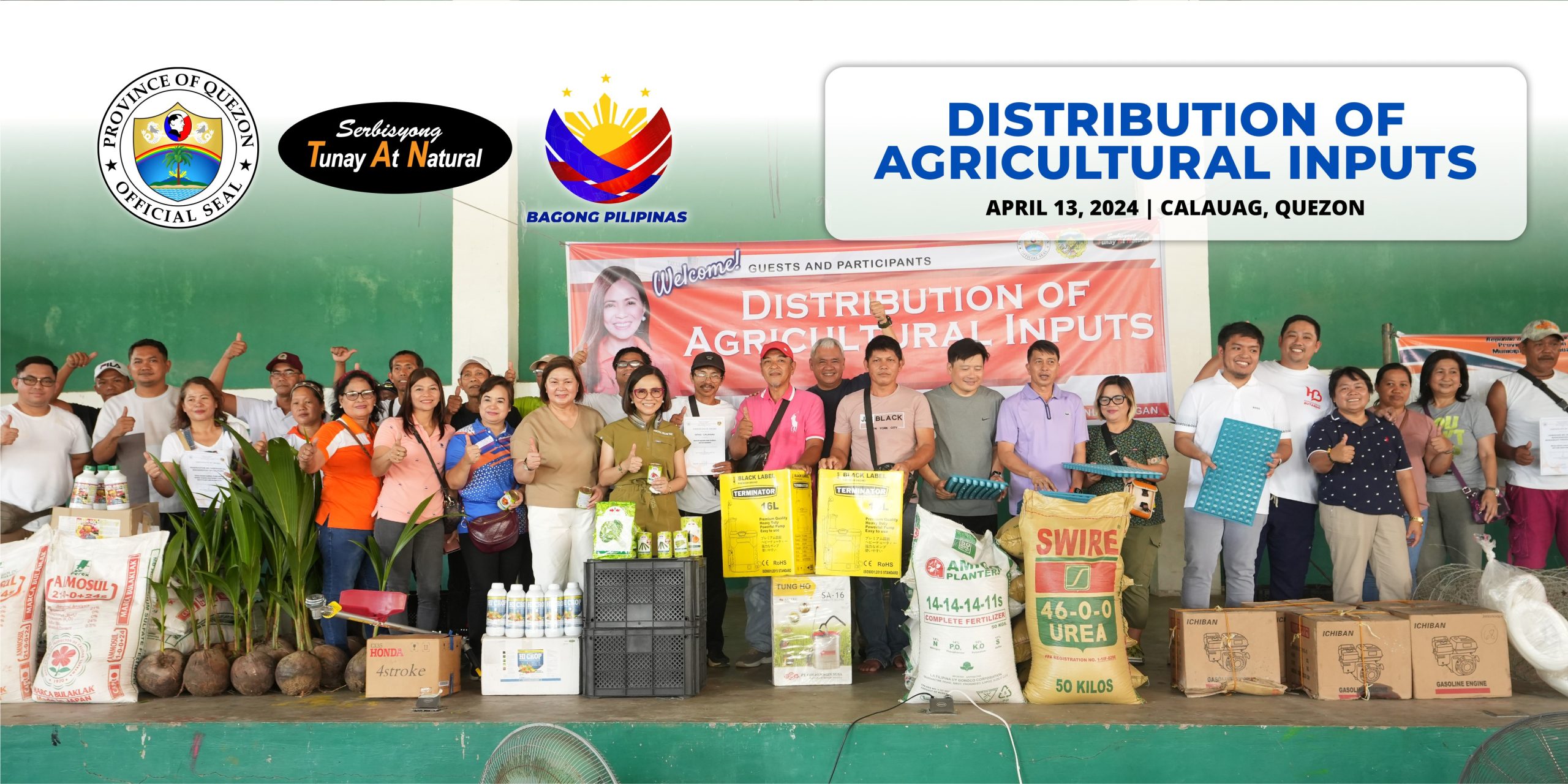 Distribution of Agricultural Inputs – Calauag, Quezon | April 13, 2024