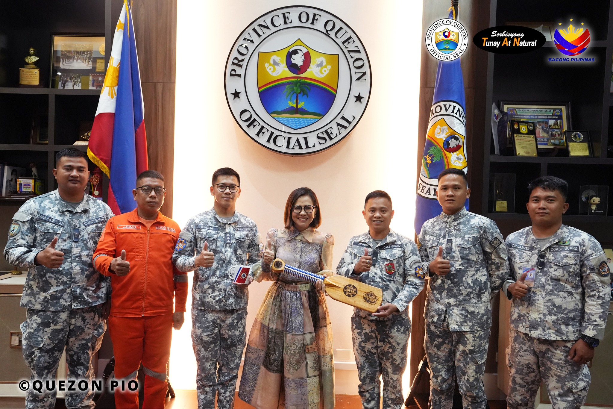 Nagkortesiya kay Governor Doktora Helen Tan ang pamunuan ng Philippine Coast Guard Station Southern Quezon at Northern Quezon.