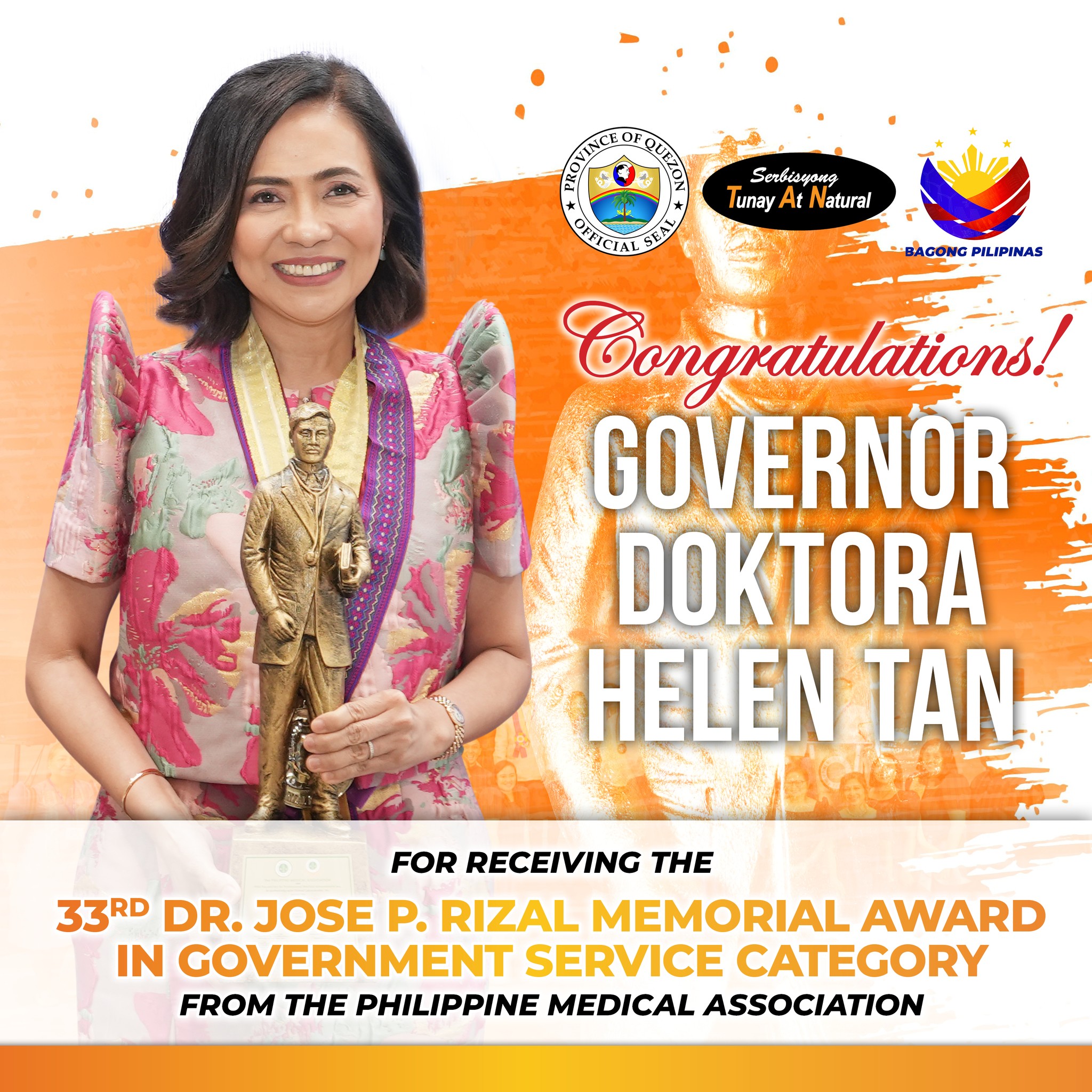 Congratulations, Governor Doktora Helen Tan!