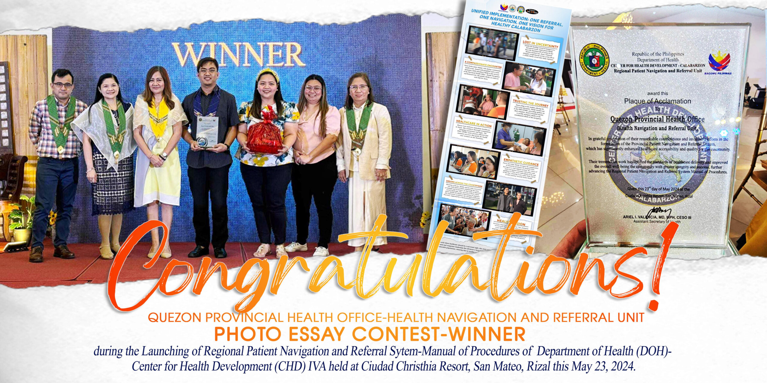 Congratulations! Quezon PHO – Health Navigation and Referral Unit – Photo Essay Contest- Winner