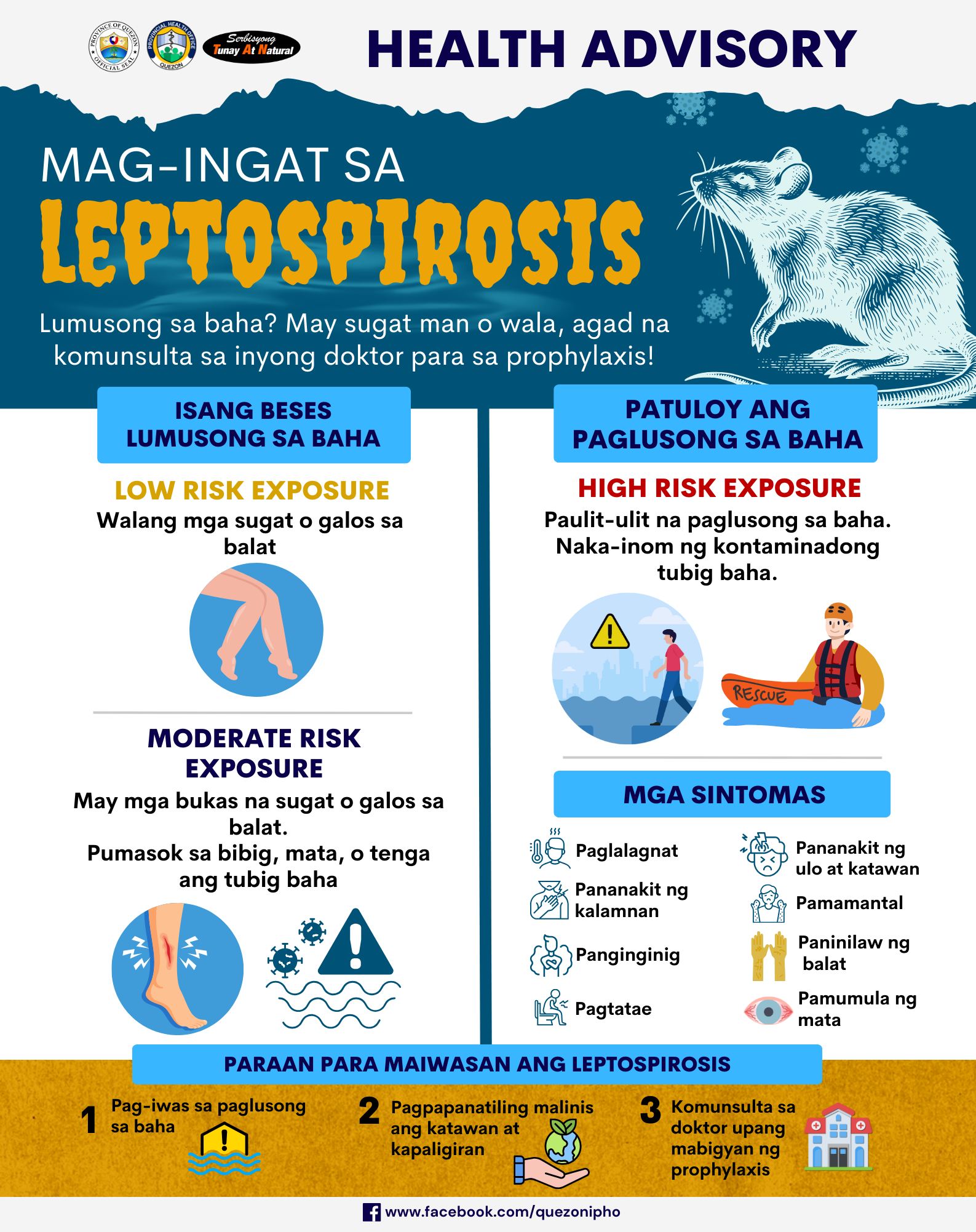 Health Advisory – Mag-ingat sa Leptospirosis!