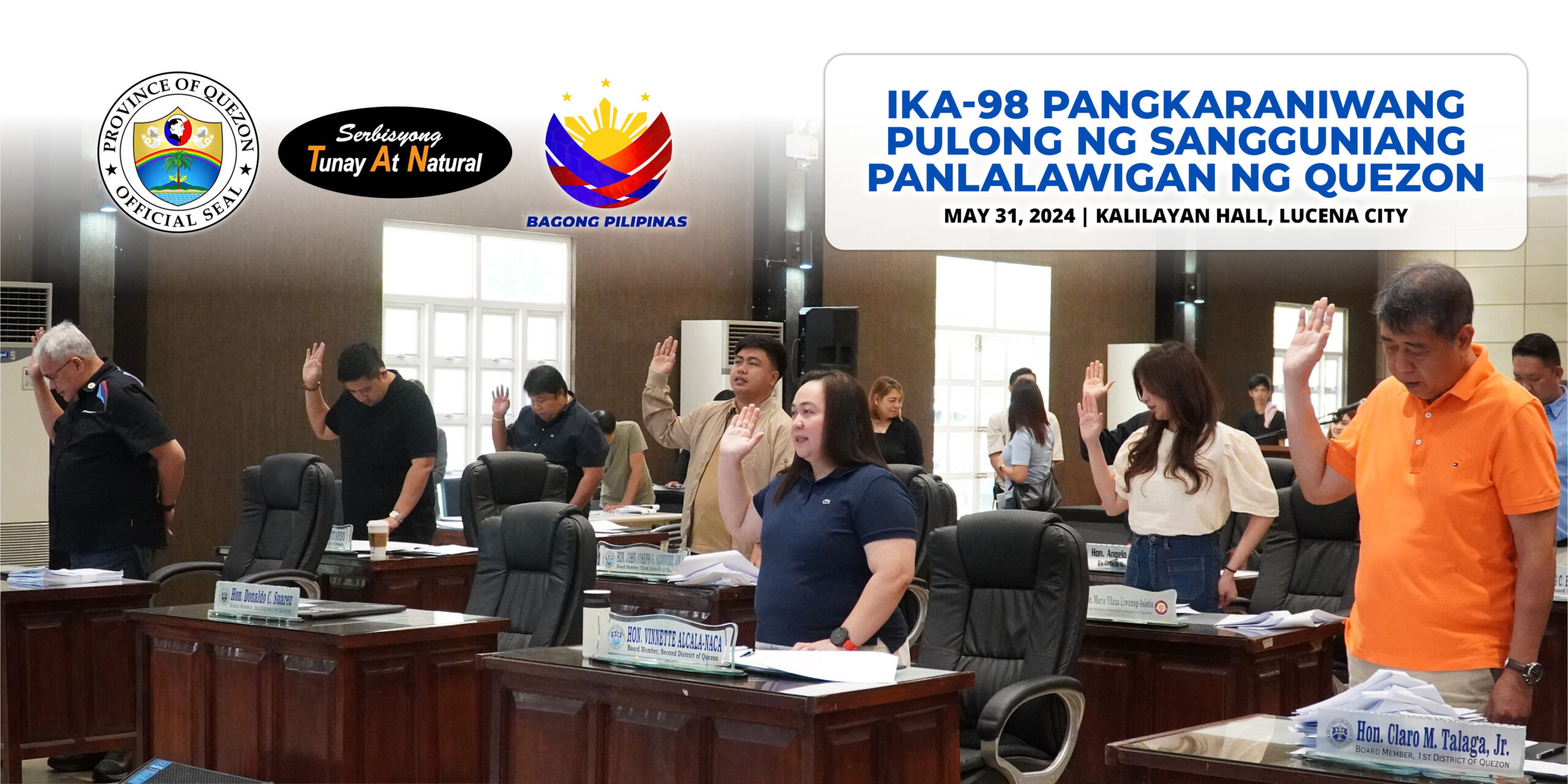 Ika-98 Pangkaraniwang Pulong ng Sangguniang Panlalawigan ng Quezon | May 31, 2024