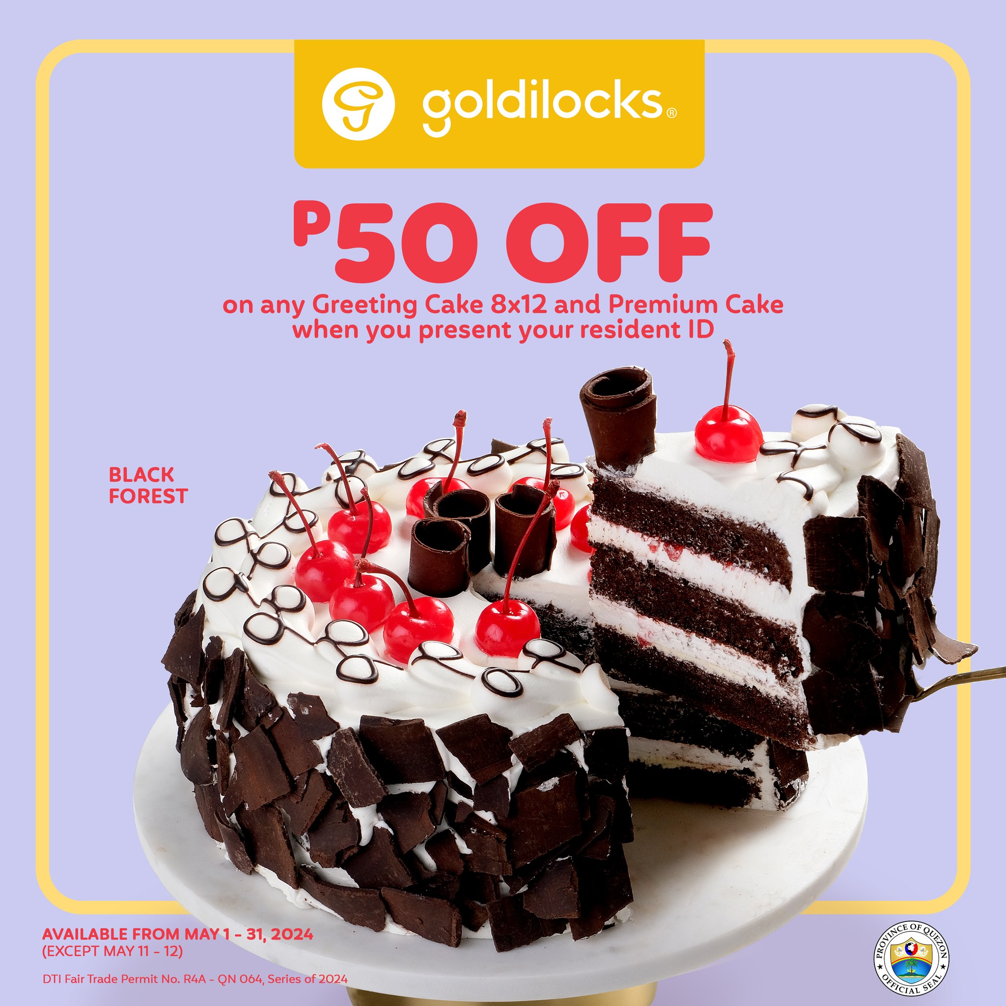 Goldilocks P50 Off Promo!