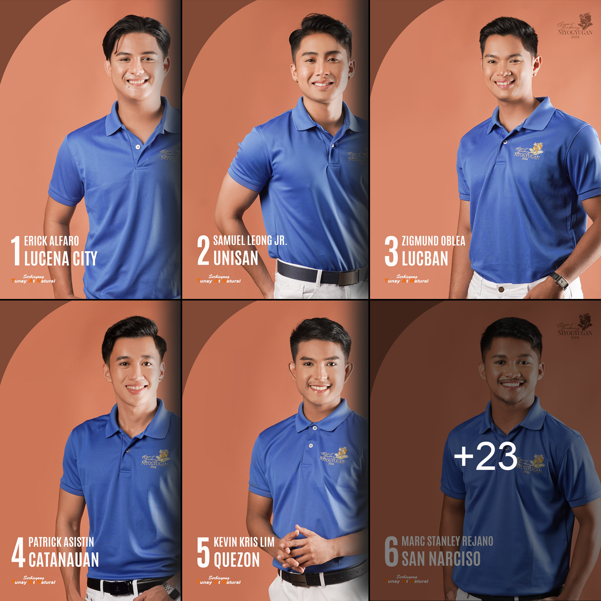 Ginoong Niyogyugan 2024 official candidates and their respective municipalities and cities!