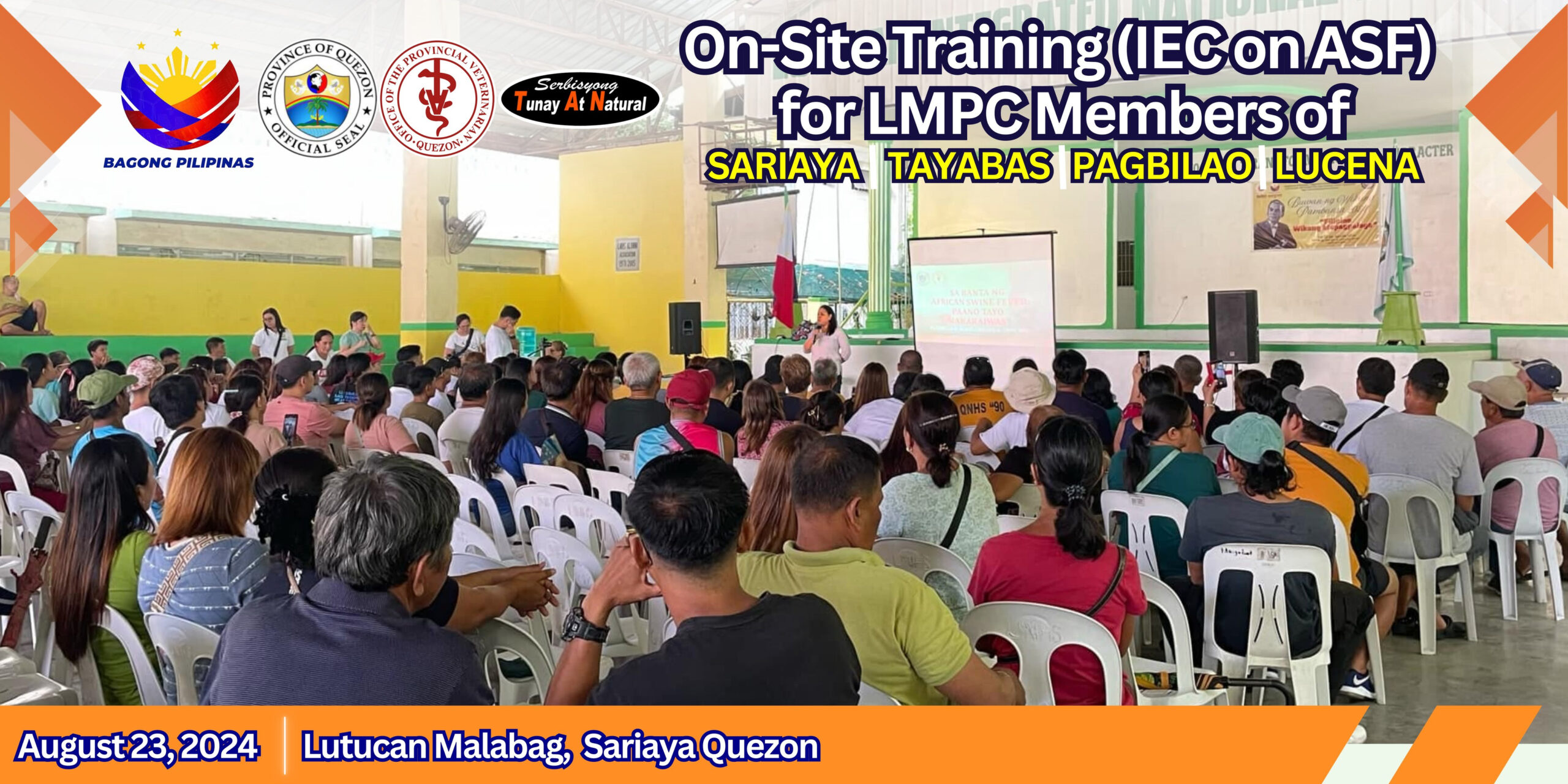 On-site Training (IEC on ASF) for LMPC Members of Sariaya, Tayabas, Pagbilao and Lucena | August 23, 2024