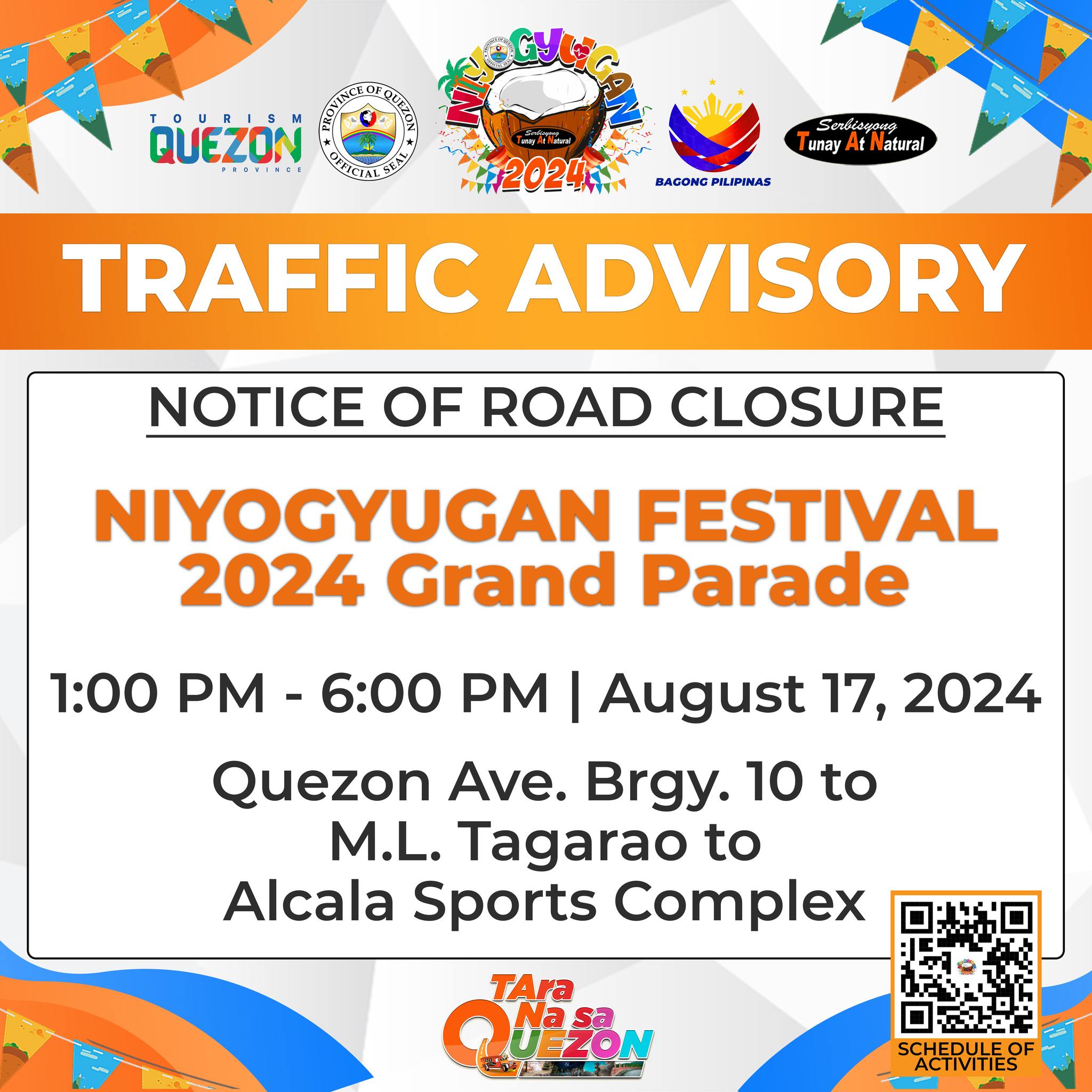 Traffic Advisory – Notice of Road Closure