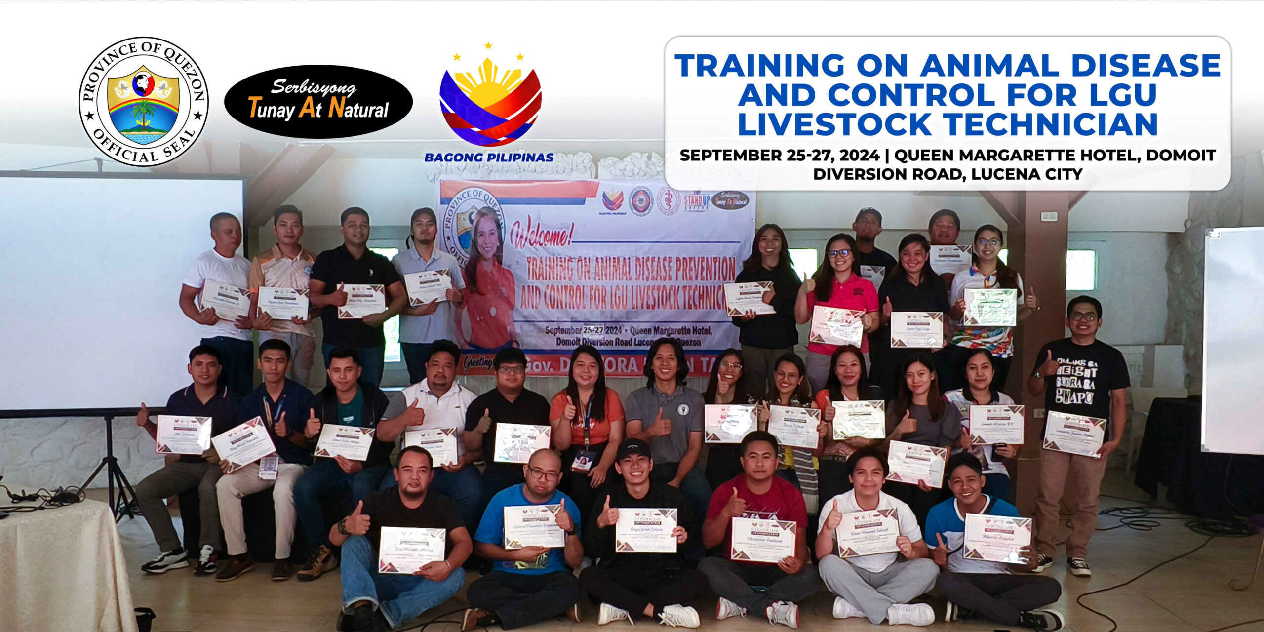 Training on Animal Disease and Control for LGU Livestock Technician | September 25-27, 2024