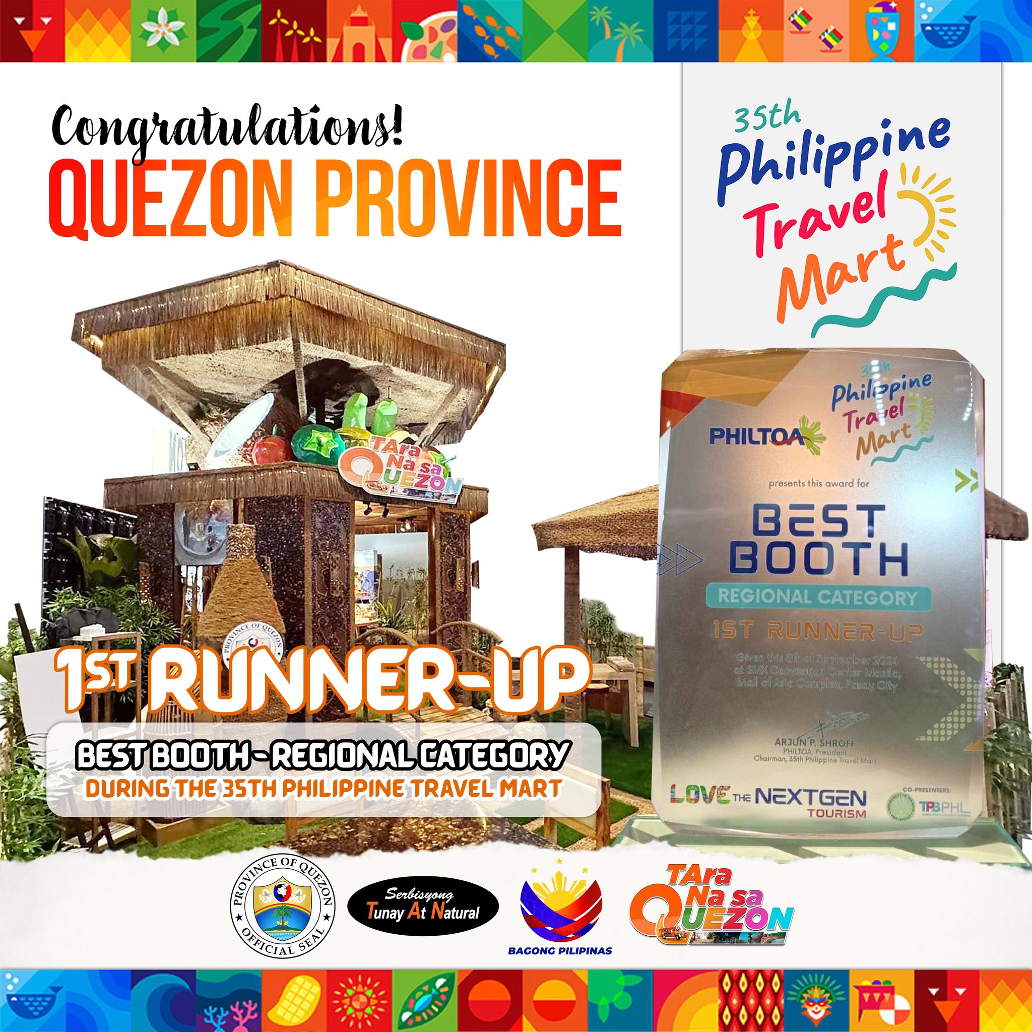 1st Runner-up Best Booth-Regional Category – 35th Philippine Travel Mart