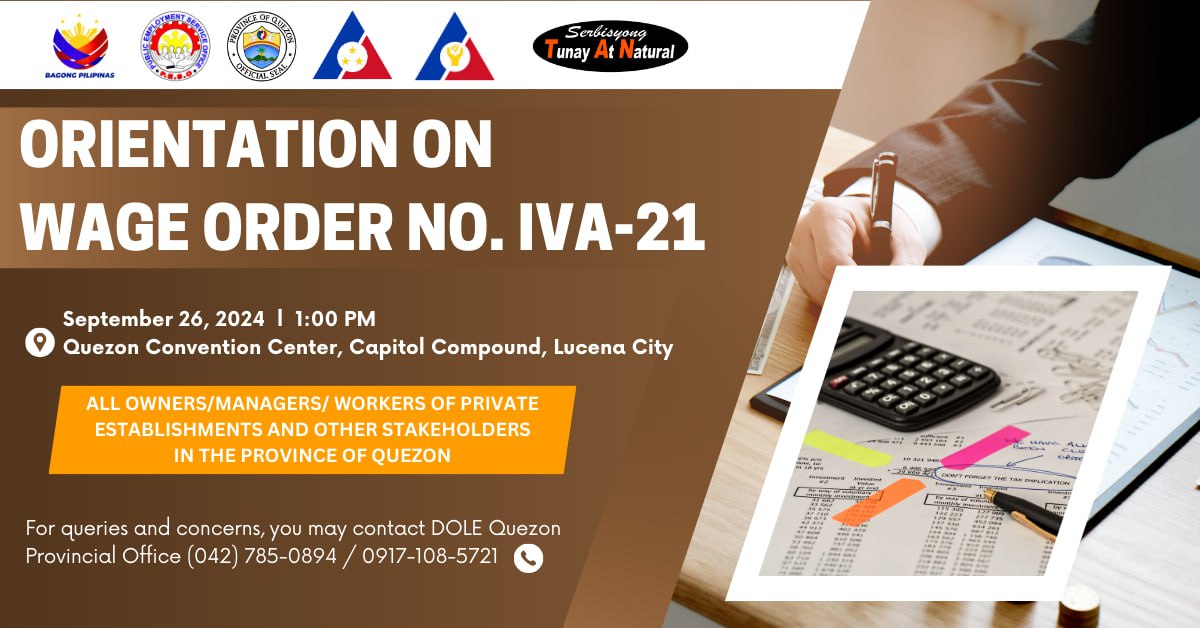 Orientation on Wage Order No. IVA-21 – September 26, 2024