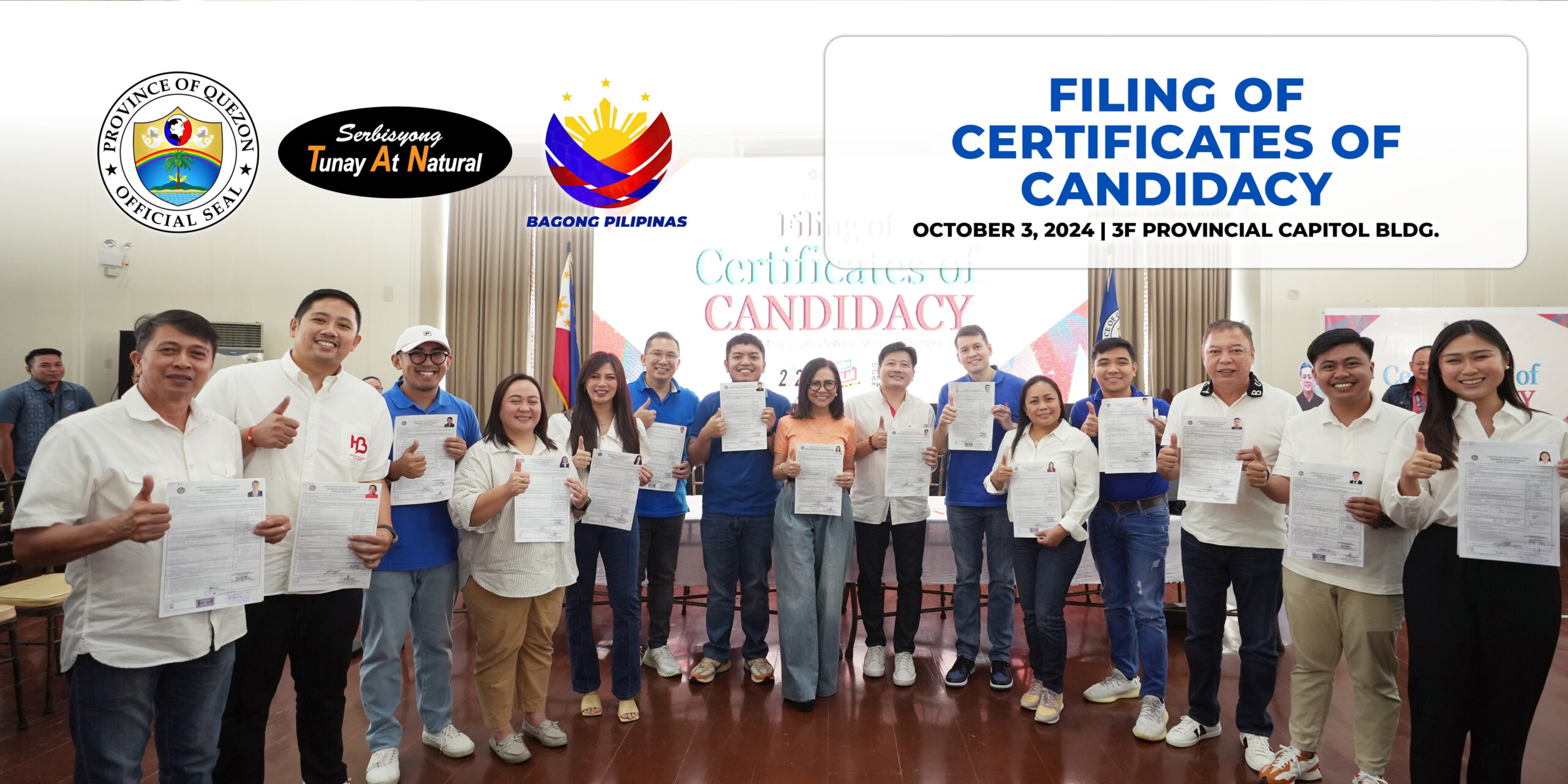 Filing of Certificates of Candidacy | October 03, 2024