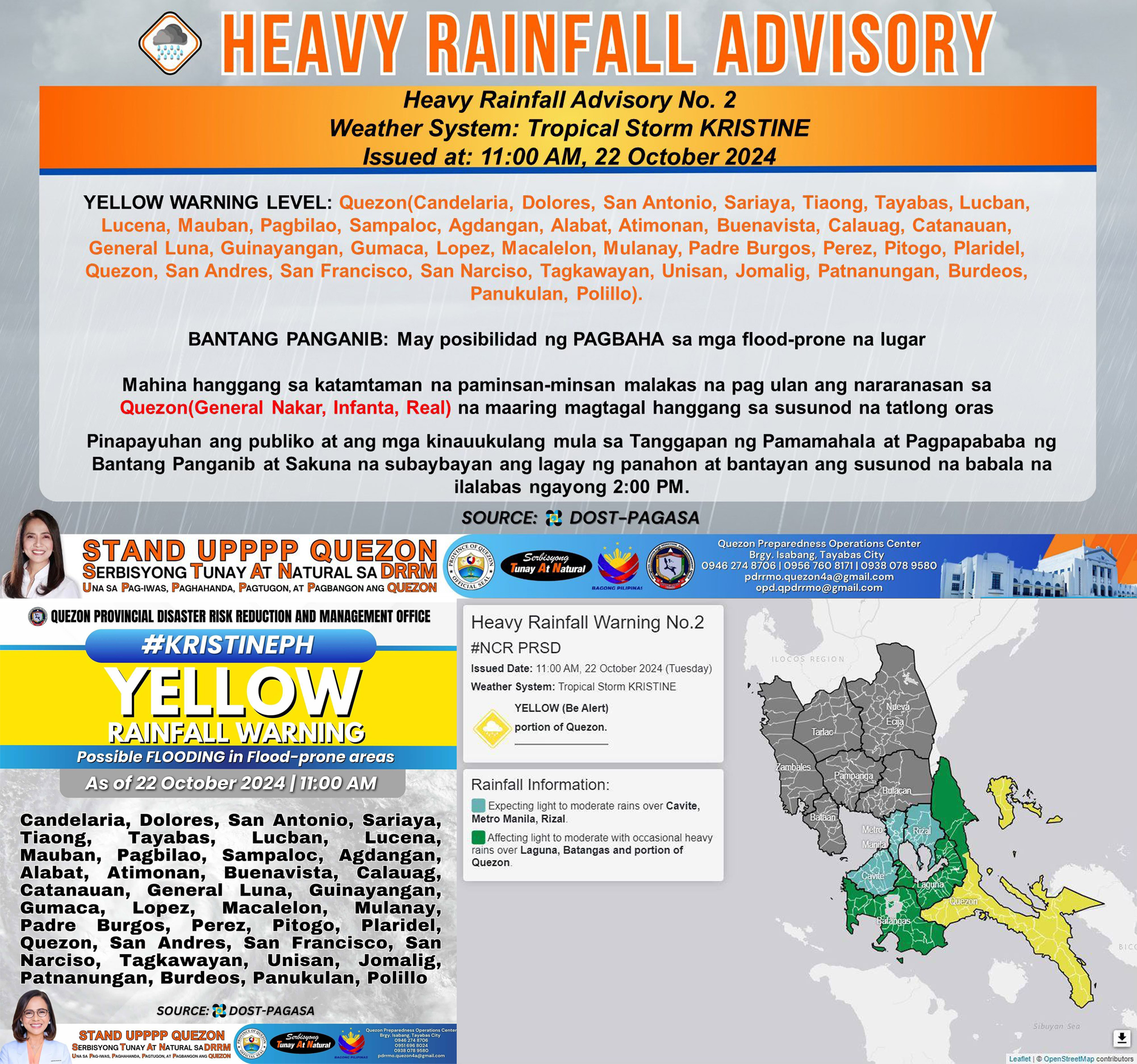 Heavy Rainfall Warning No. 2 | October 22, 2024