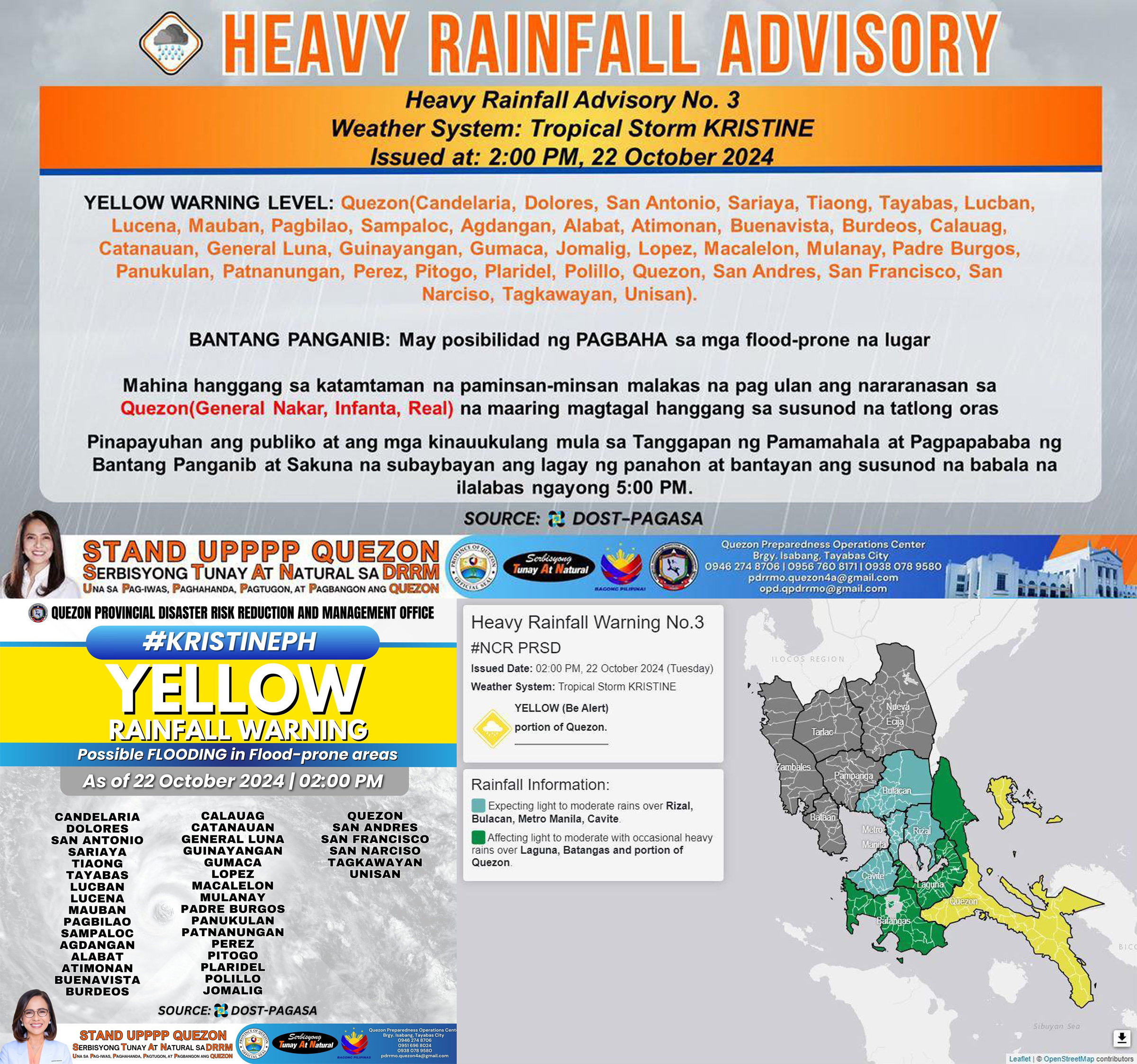 Heavy Rainfall Warning No. 3 | October 22, 2024