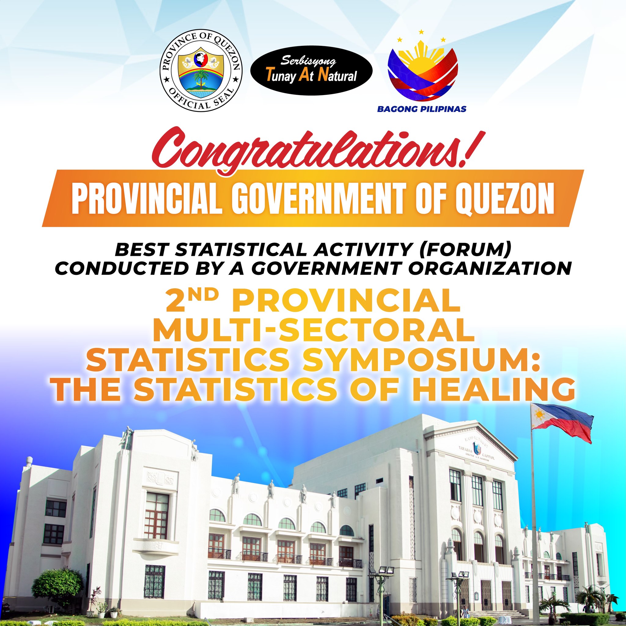 CONGRATULATIONS, PROVINCIAL GOVERNMENT OF QUEZON!