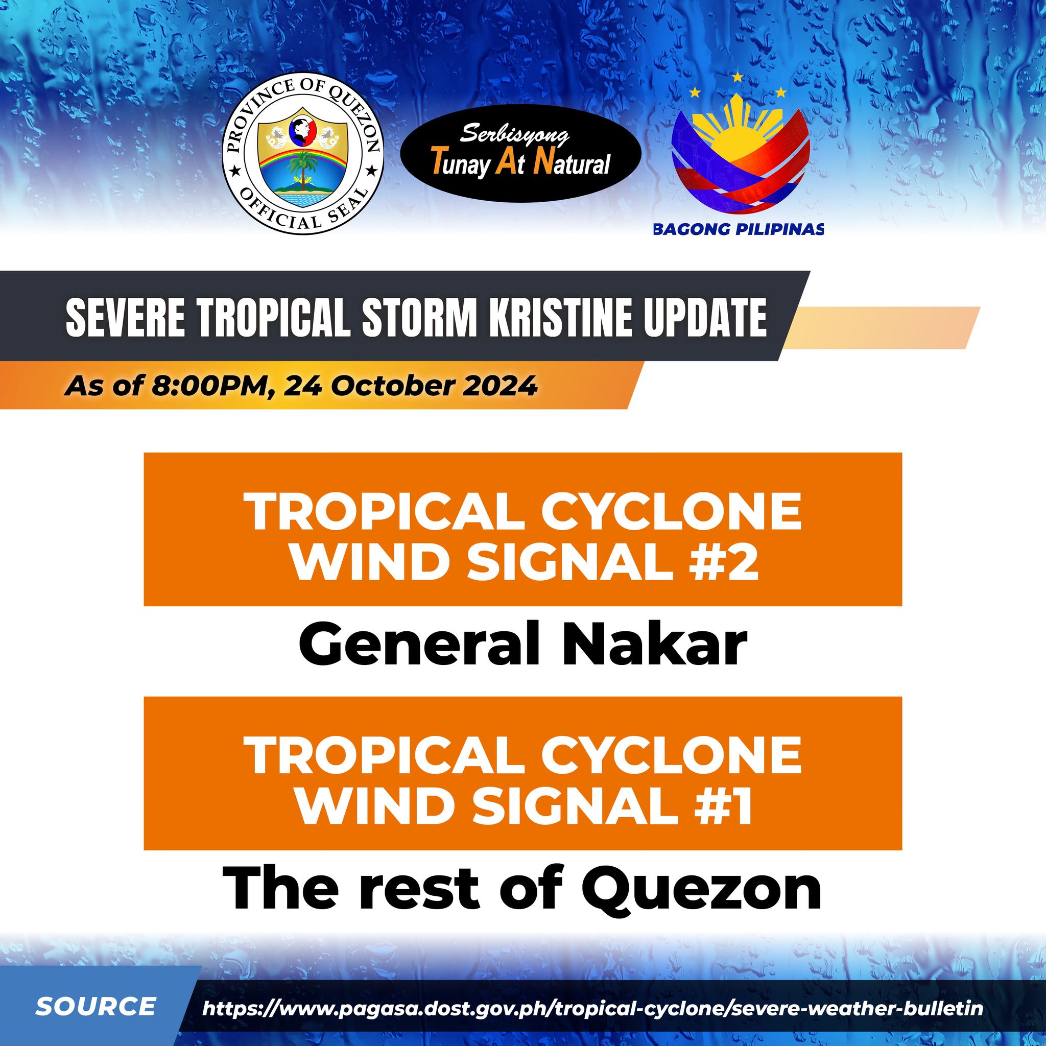 TCB # 22 Severe Tropical Storm #KristinePH (TRAMI) 8:00 PM, 24 October 2024