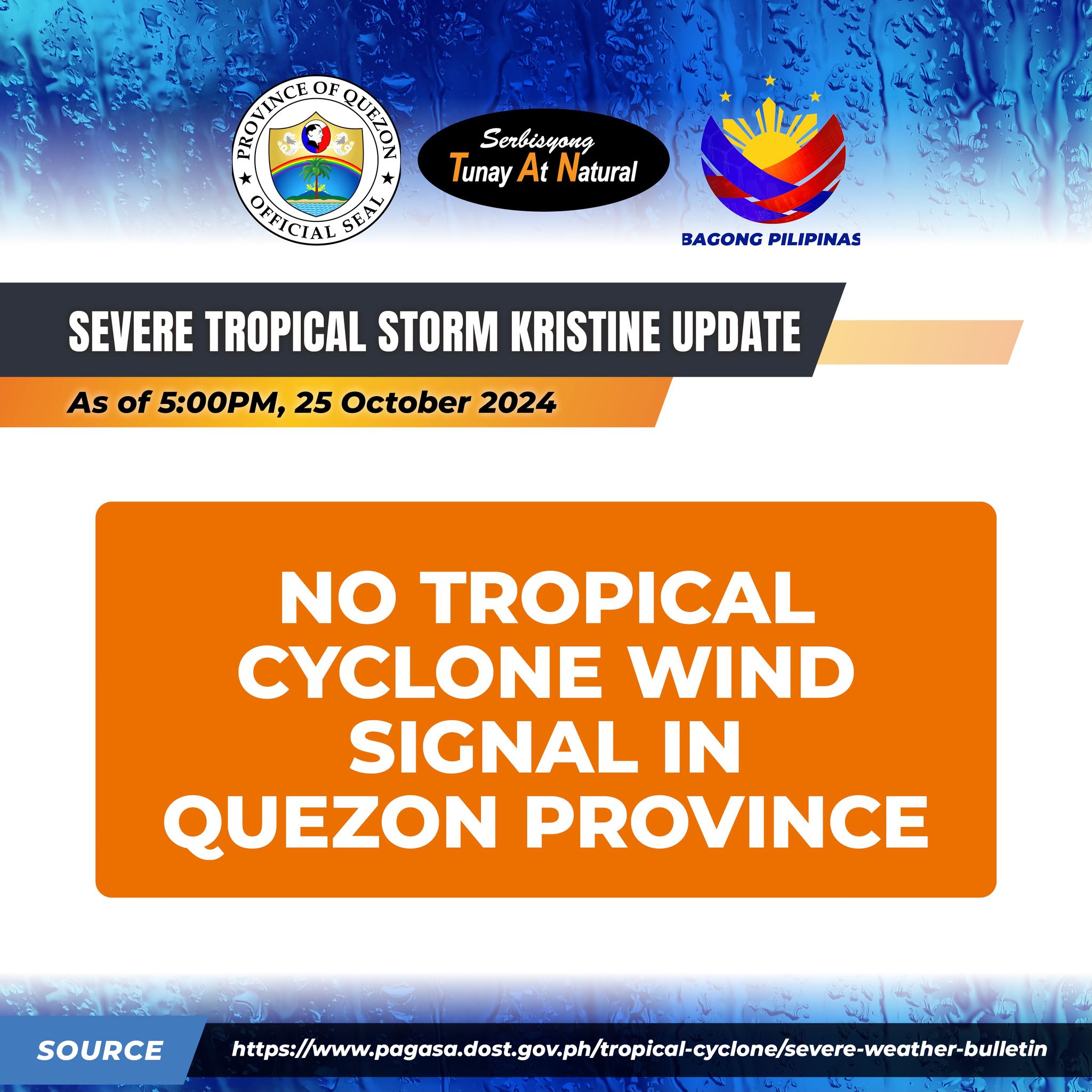 Tropical Cyclone Bulletin #27 Severe Tropical Storm “Kristine” Issued at 05:00 pm, 25 October 2024