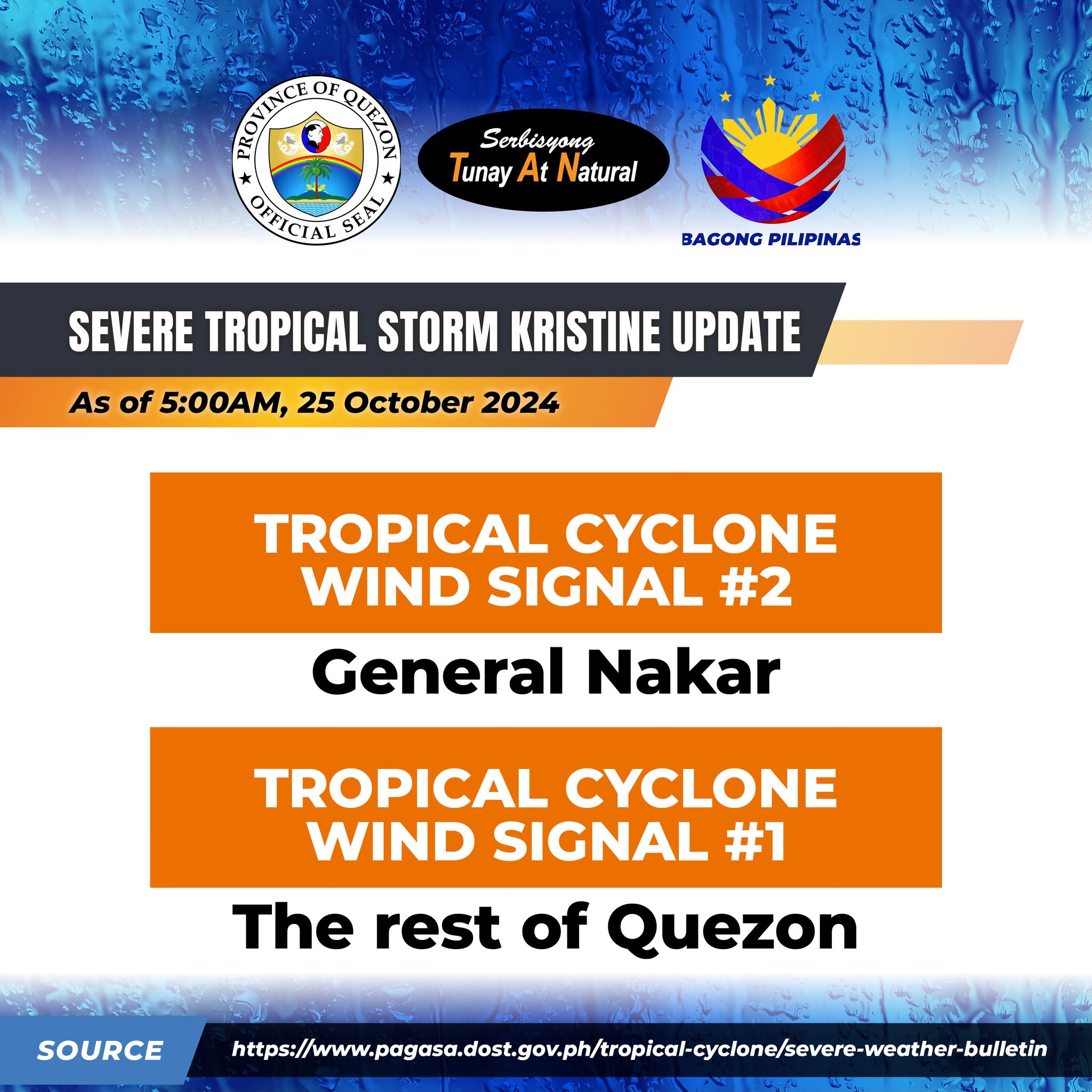 Tropical Cyclone Bulletin No. 25 Severe Tropical Storm #KristinePH (TRAMI) 5:00 AM, 25 October 2024